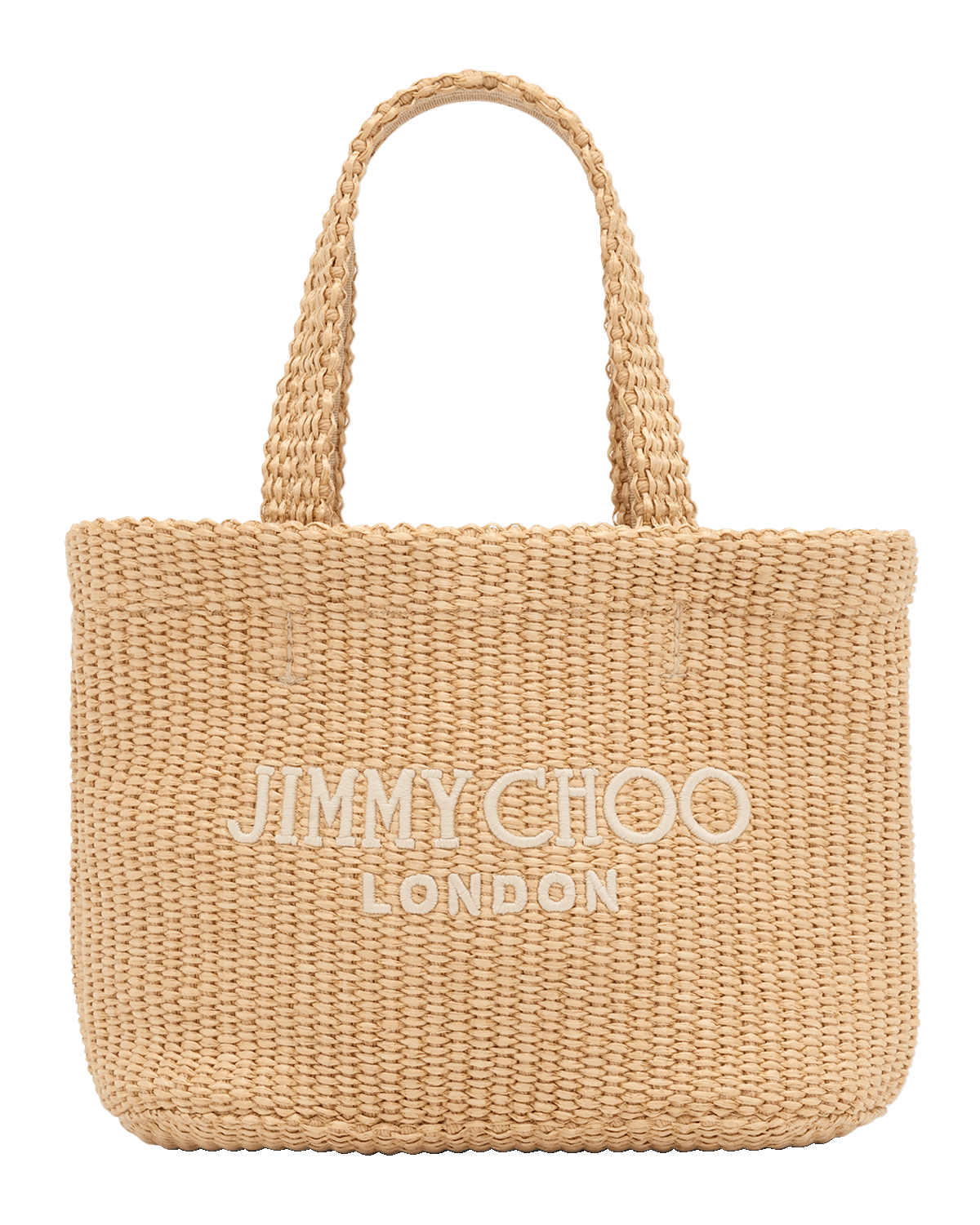 Jimmy Choo Mini Logo London East-West Beach Tote Bag