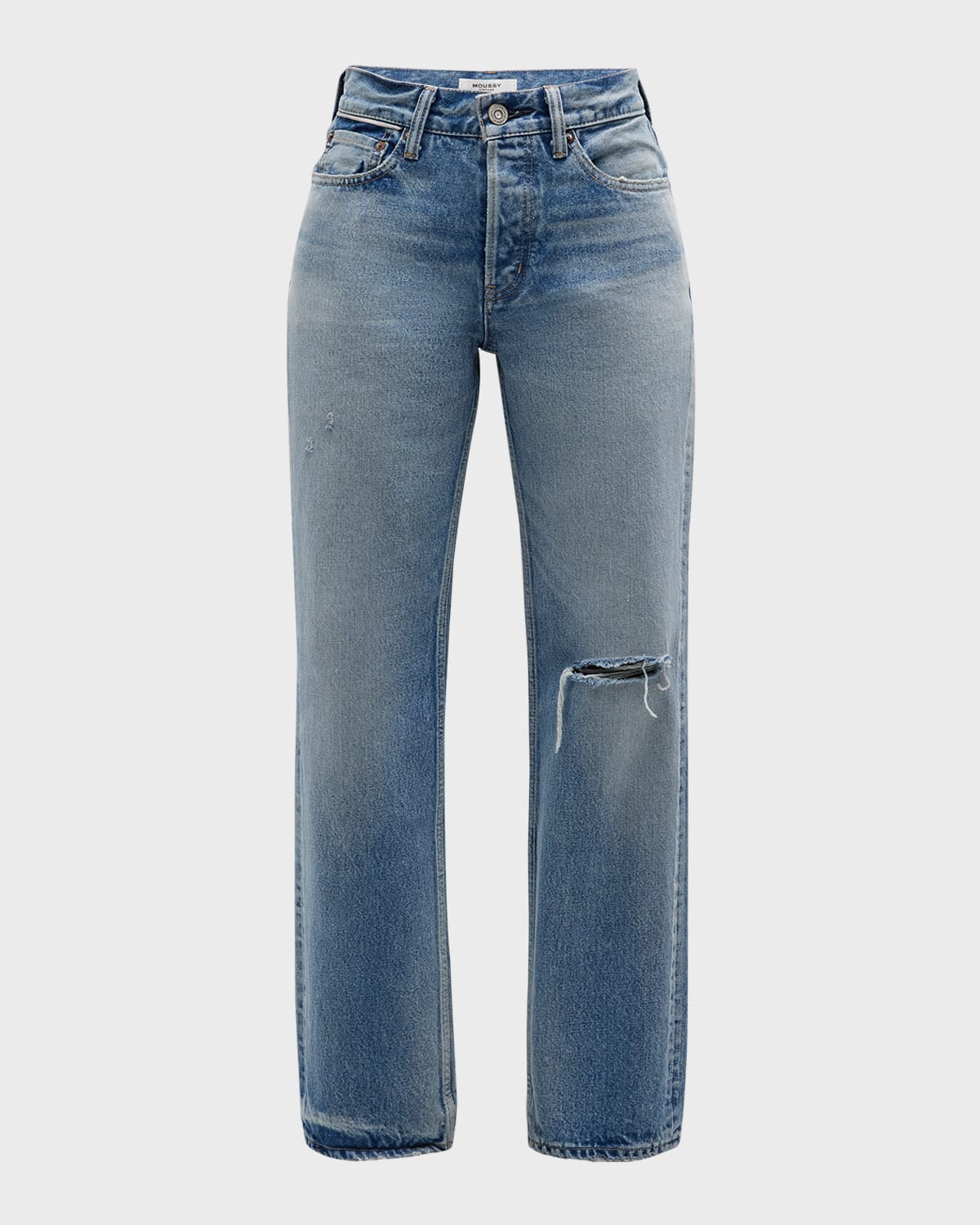 MOUSSY VINTAGE Ballard Wide Straight Mid-Rise Jeans