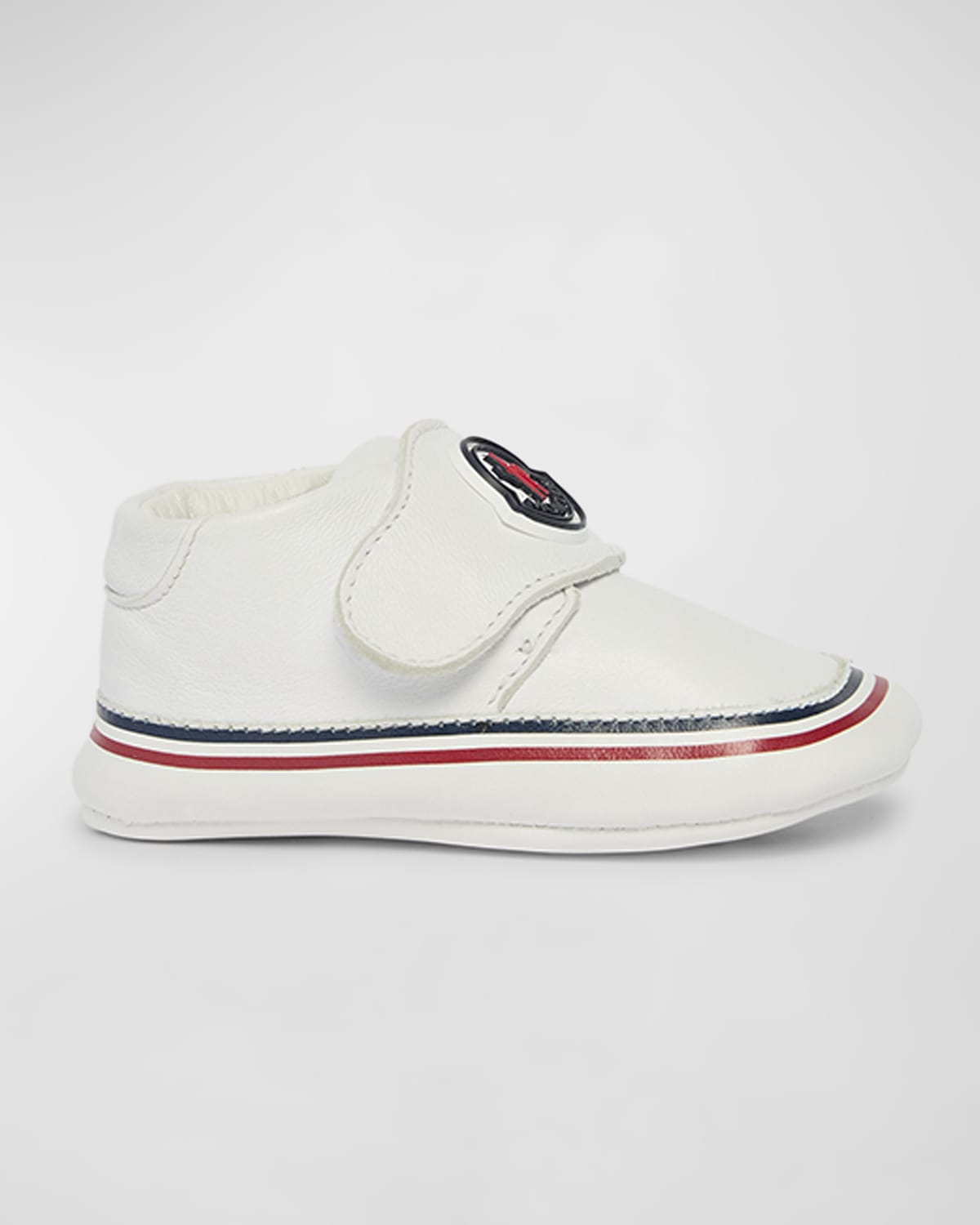 Moncler Girl's Bebe Low-Top Leather Pre-Walker Sneakers, Baby