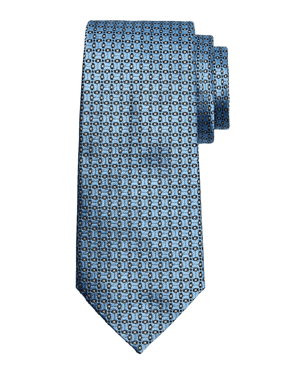Emporio Armani Men's Geometric Jacquard Silk Tie