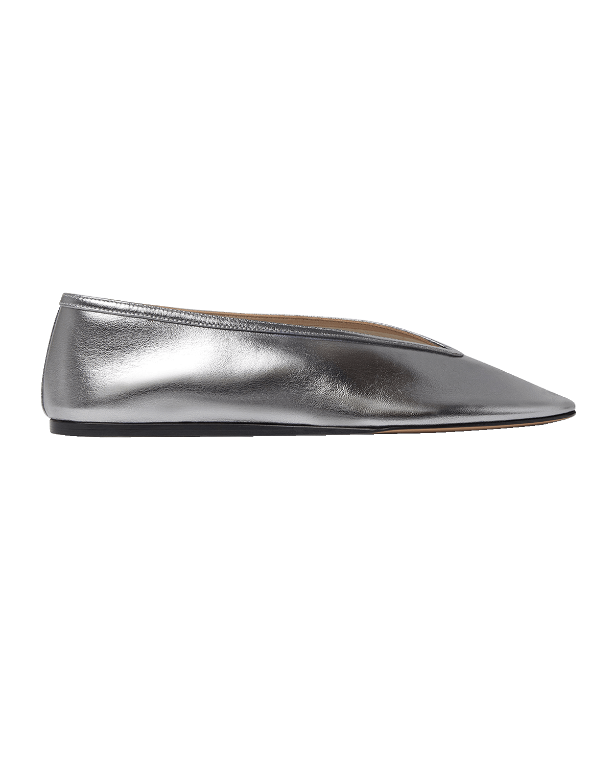 Le Monde Beryl Luna Metallic Leather Ballerina Flats