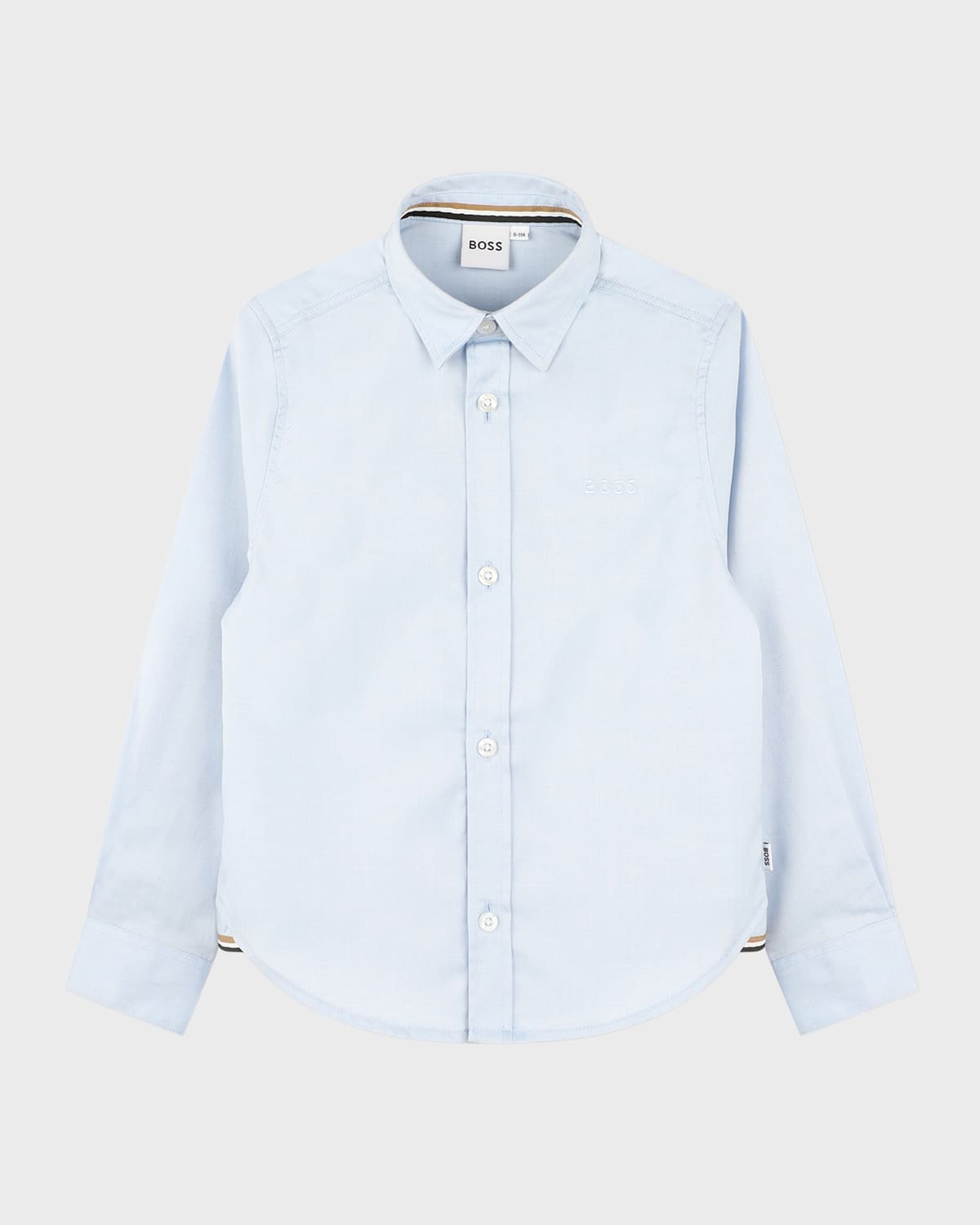 BOSS Boy's Long-Sleeve Cotton Oxford Shirt, Size 4-16