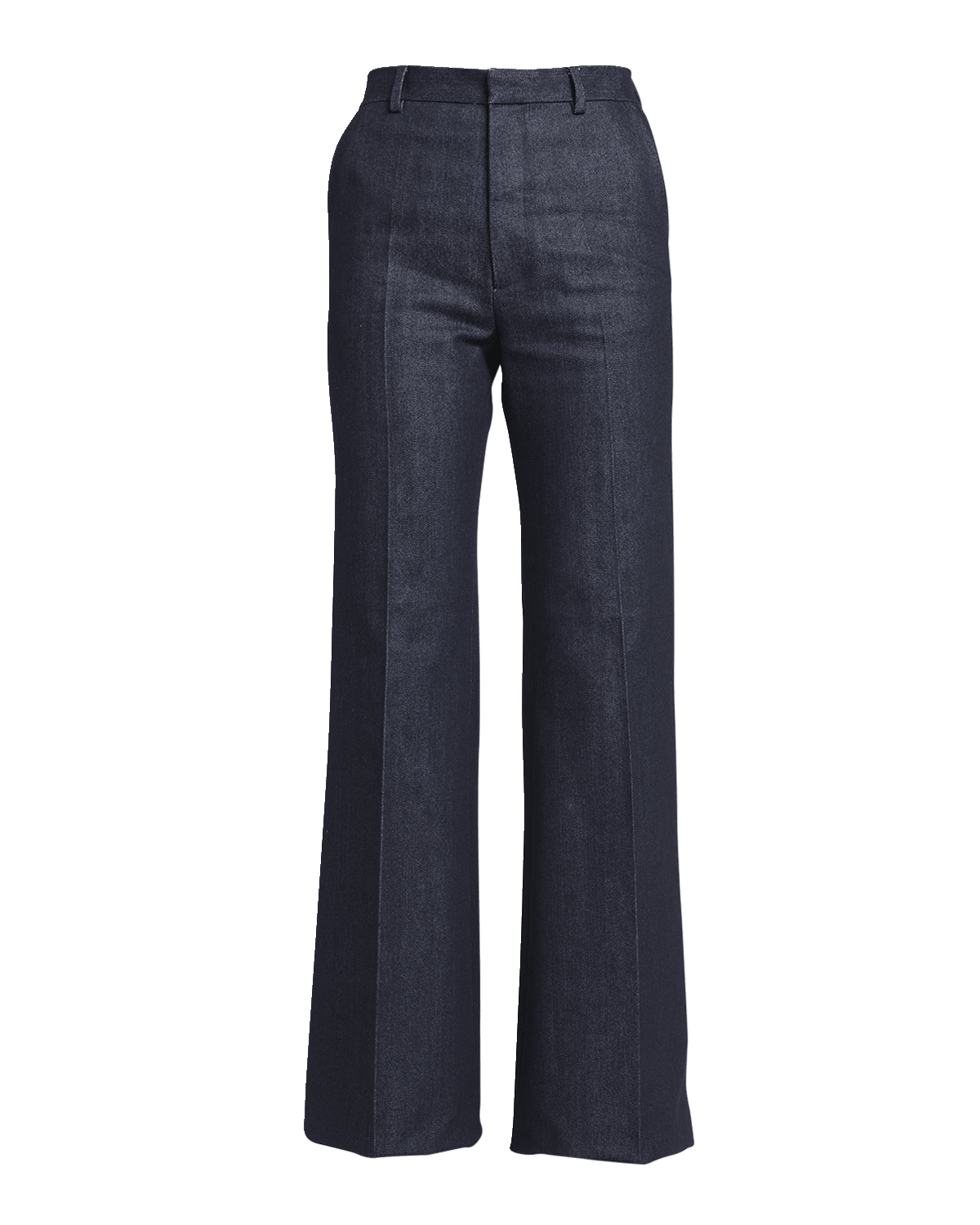 Loro Piana Jose Denim Silk Bootcut Pants