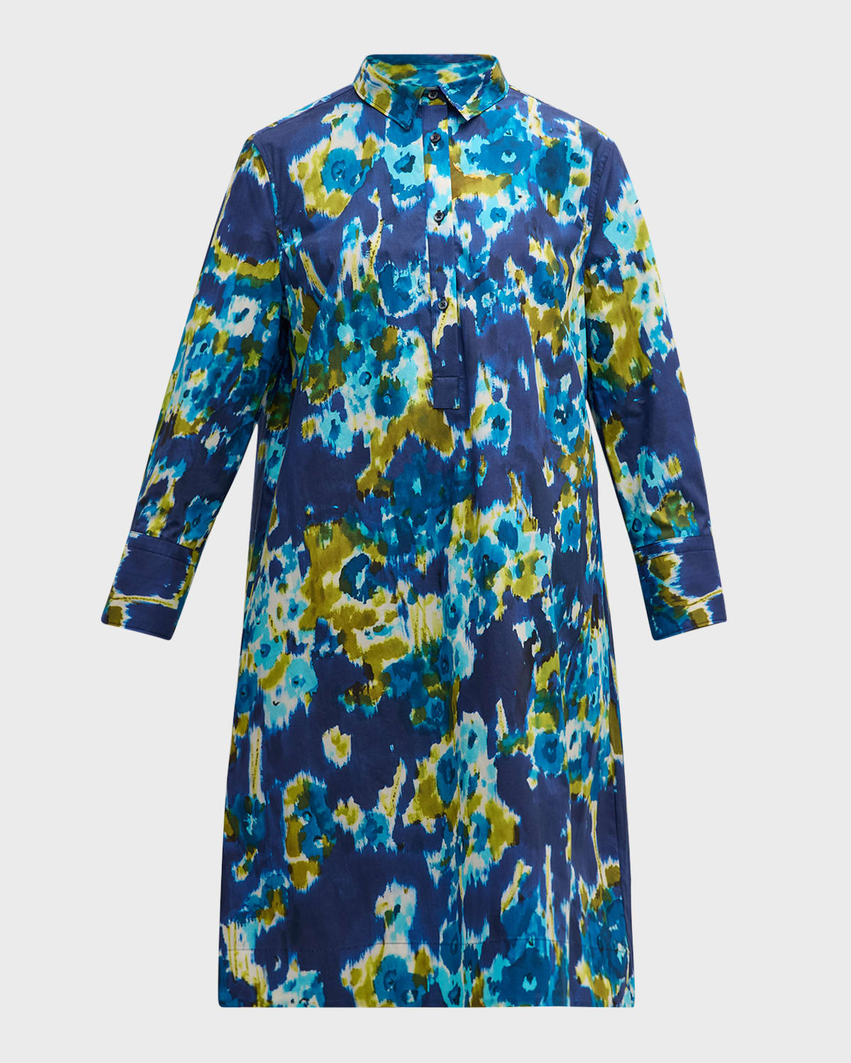 Sara Roka Jackie Abstract-Print Cotton Shirtdress