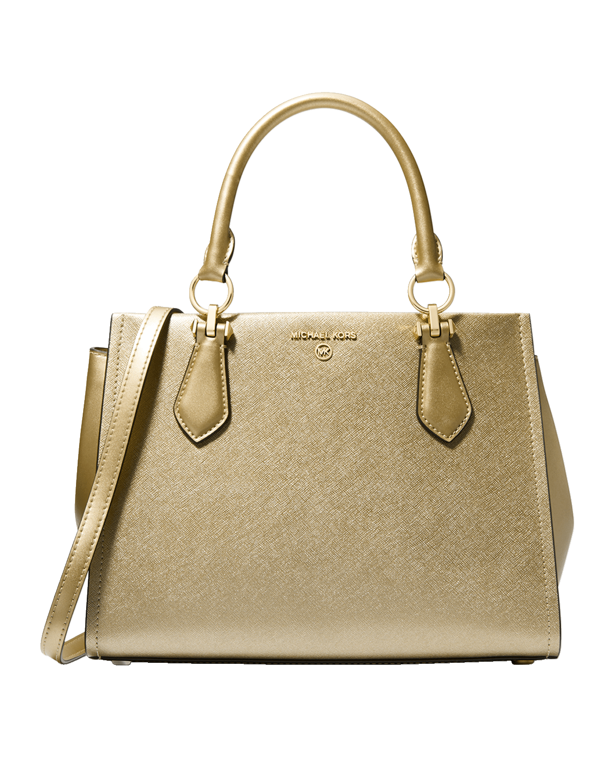 MICHAEL Michael Kors Marilyn Medium Metallic Leather Satchel Bag