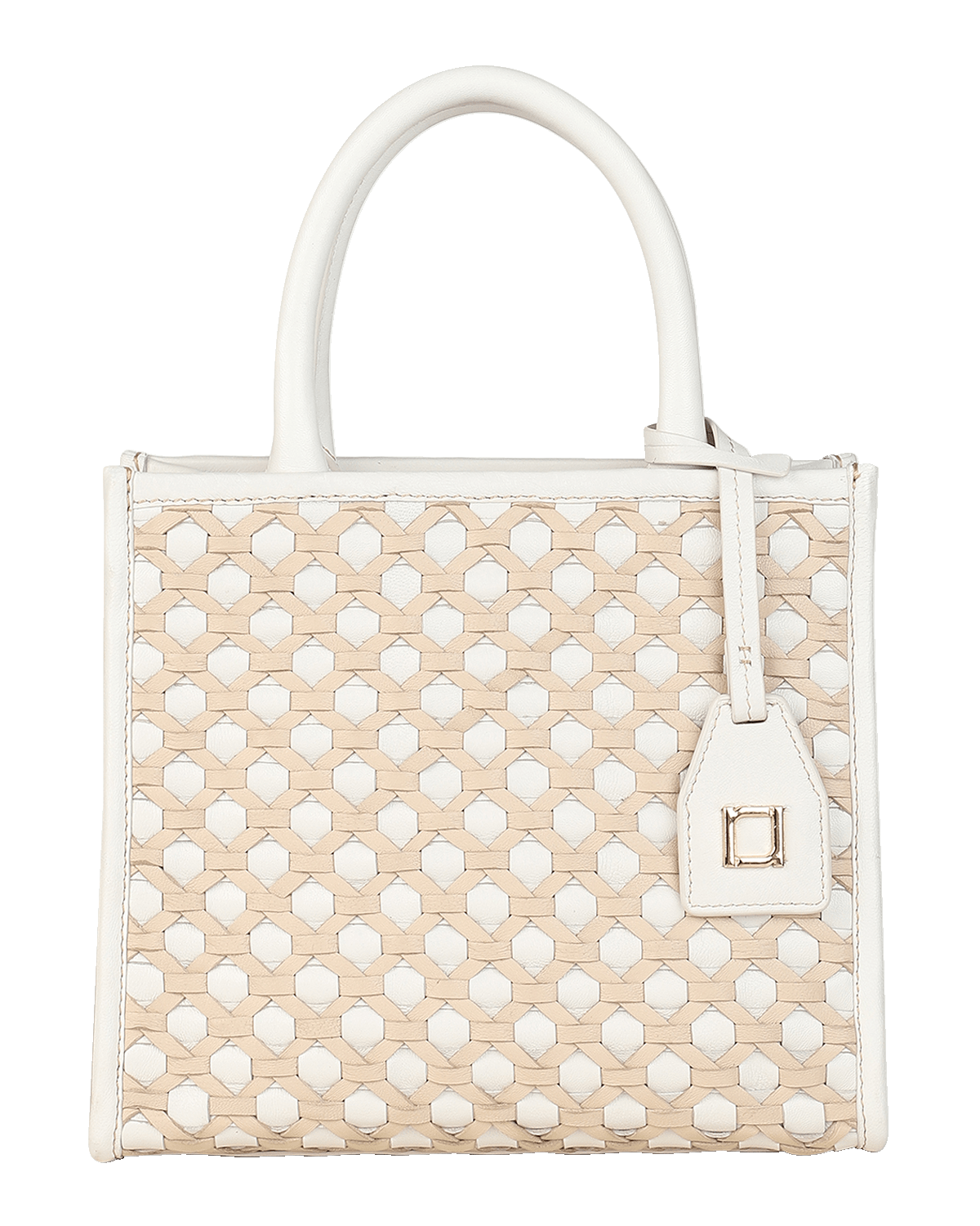 Rafe Ayesha Woven Leather Top-Handle Bag