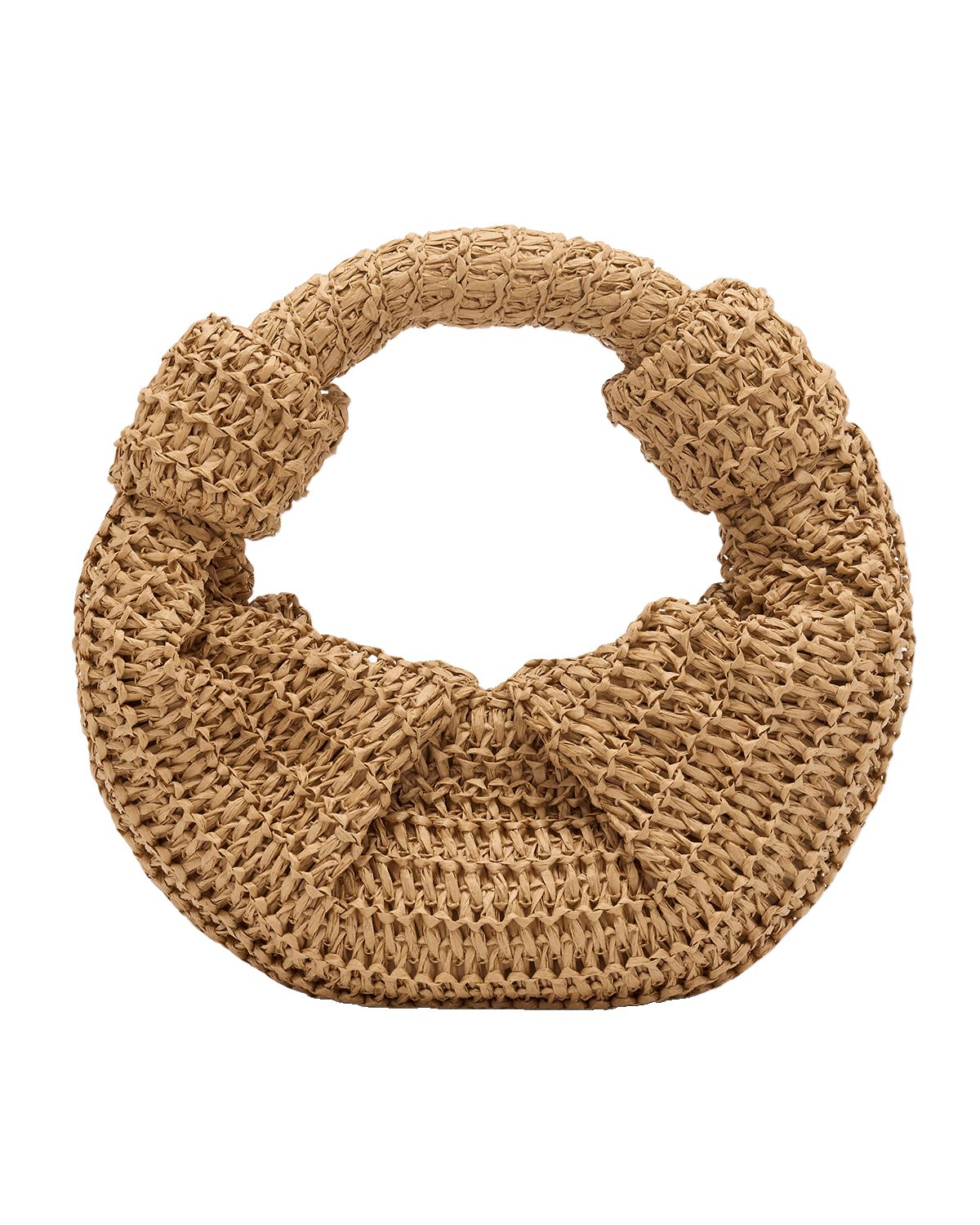 SIMONMILLER Lopsy Knot Straw Top-Handle Bag