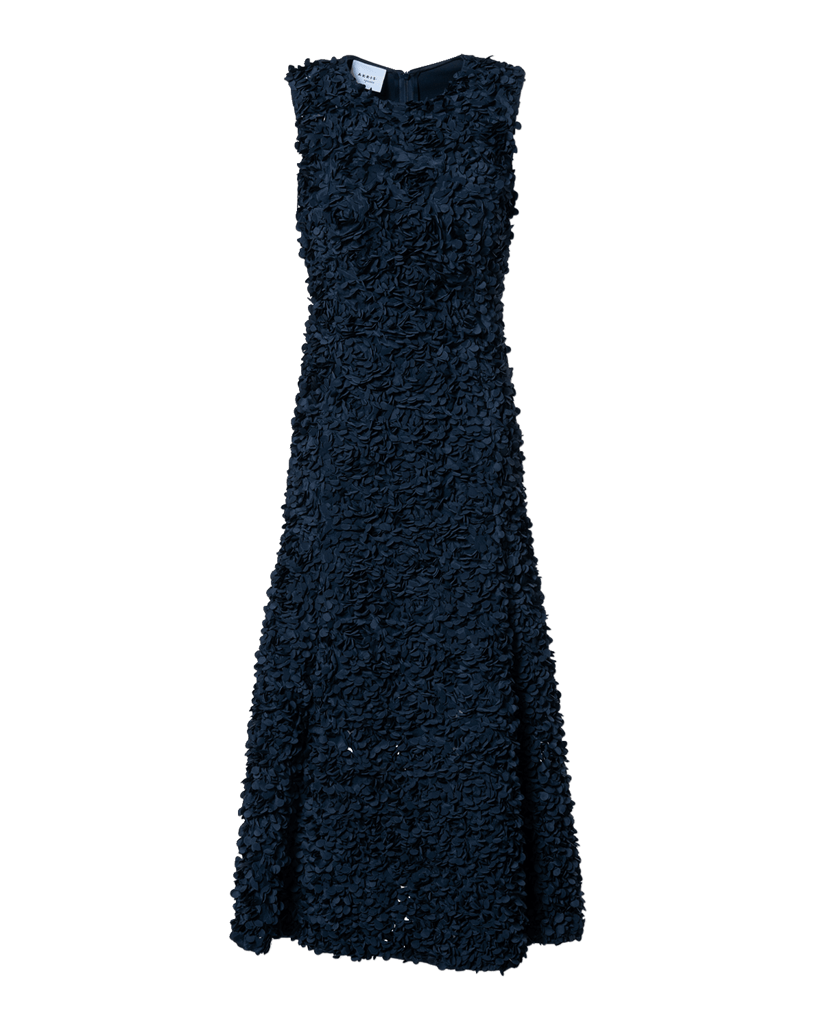 Akris punto Mix Media Midi Dress with 3D Lasercut Floral Detail