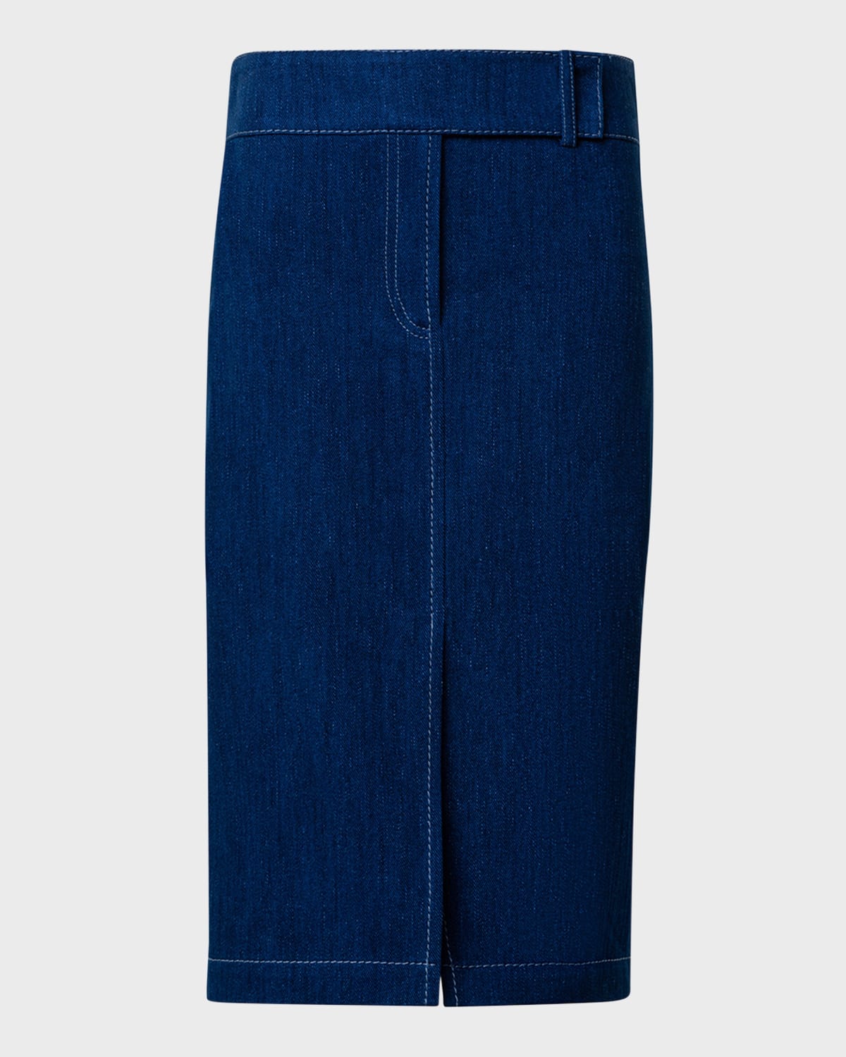 Akris punto Cotton Stretch Denim Midi Skirt