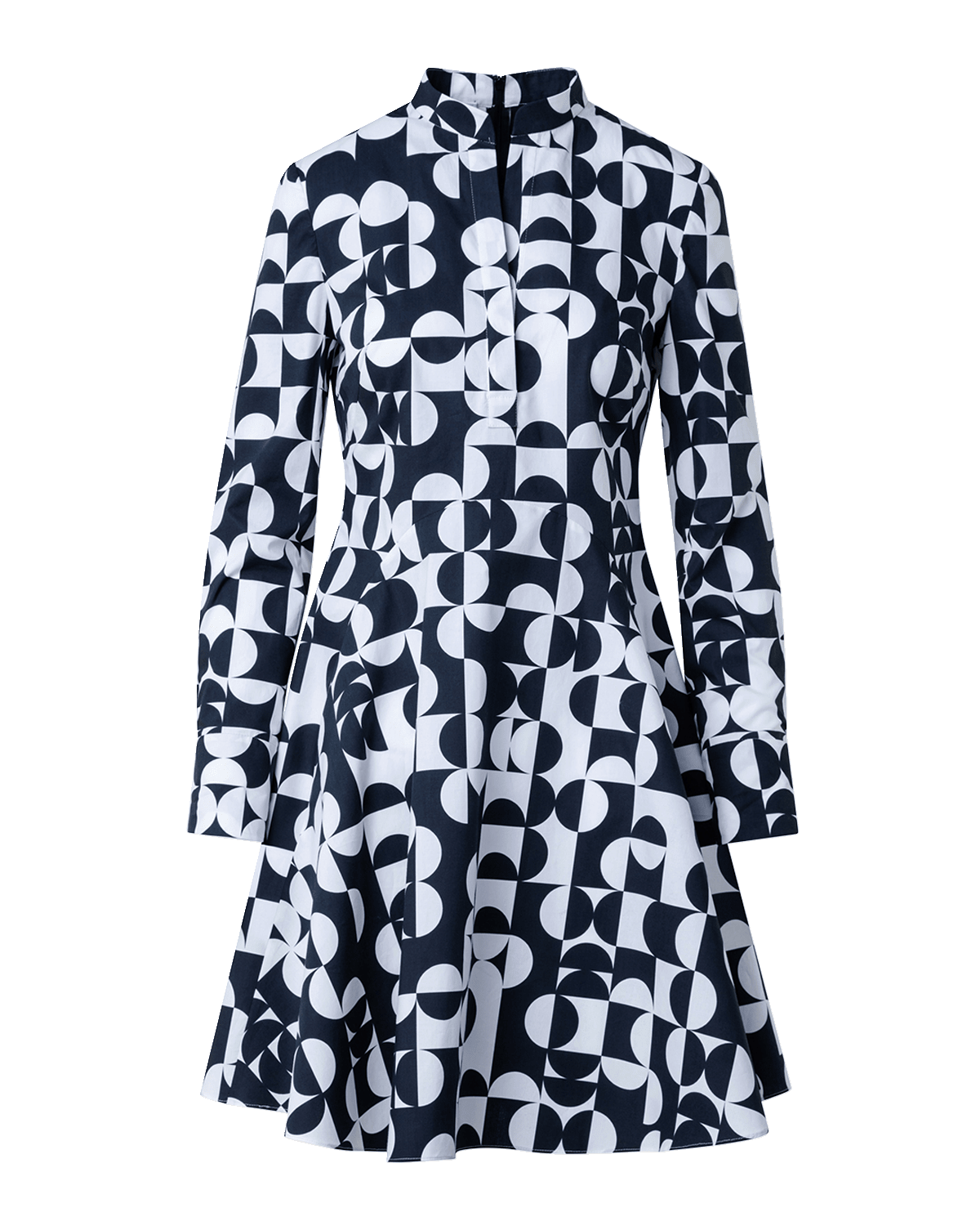 Akris punto Cotton Poplin Printed Shirtdress