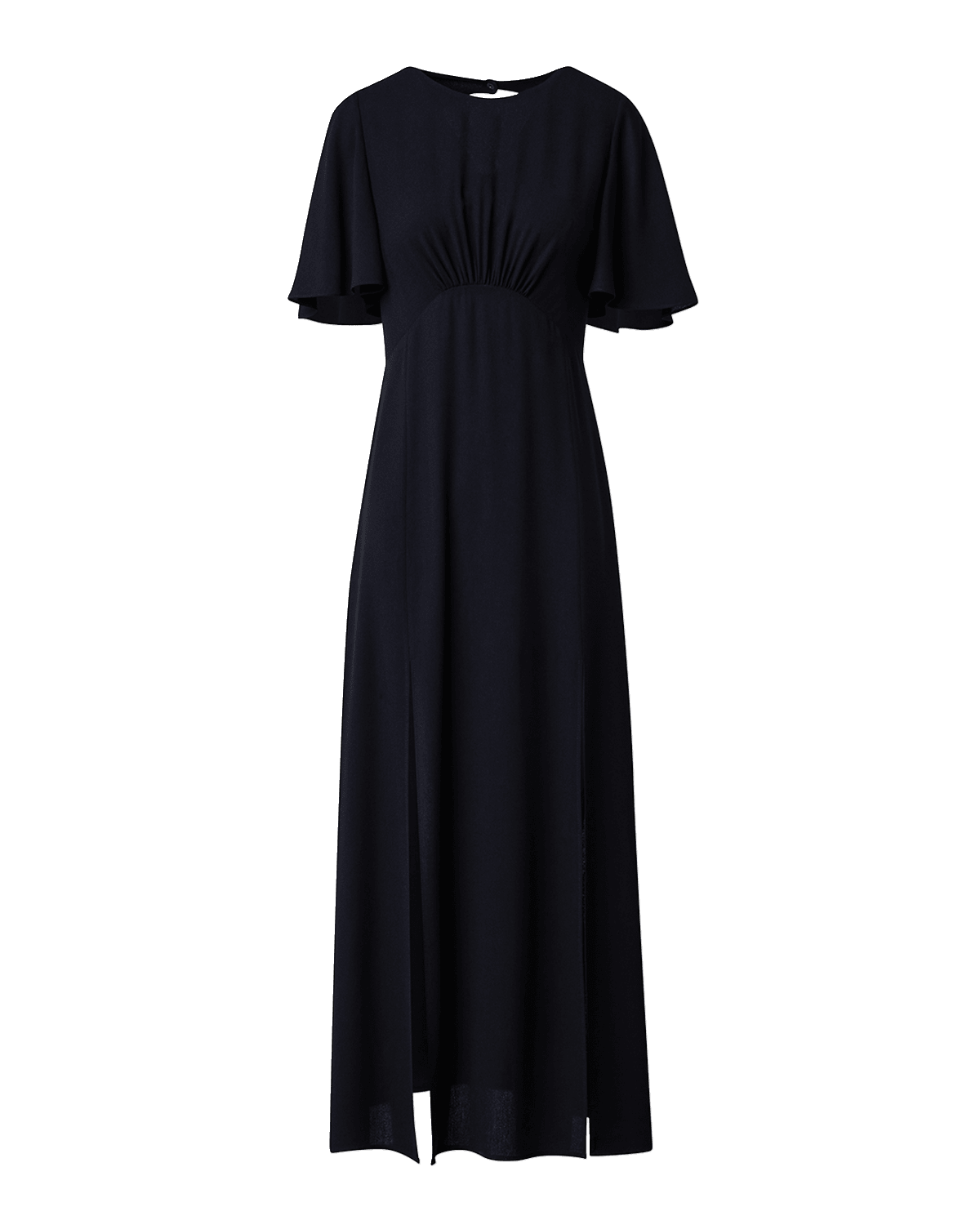 Akris punto Moss Crepe Midi Dress with Half Circle Waistline