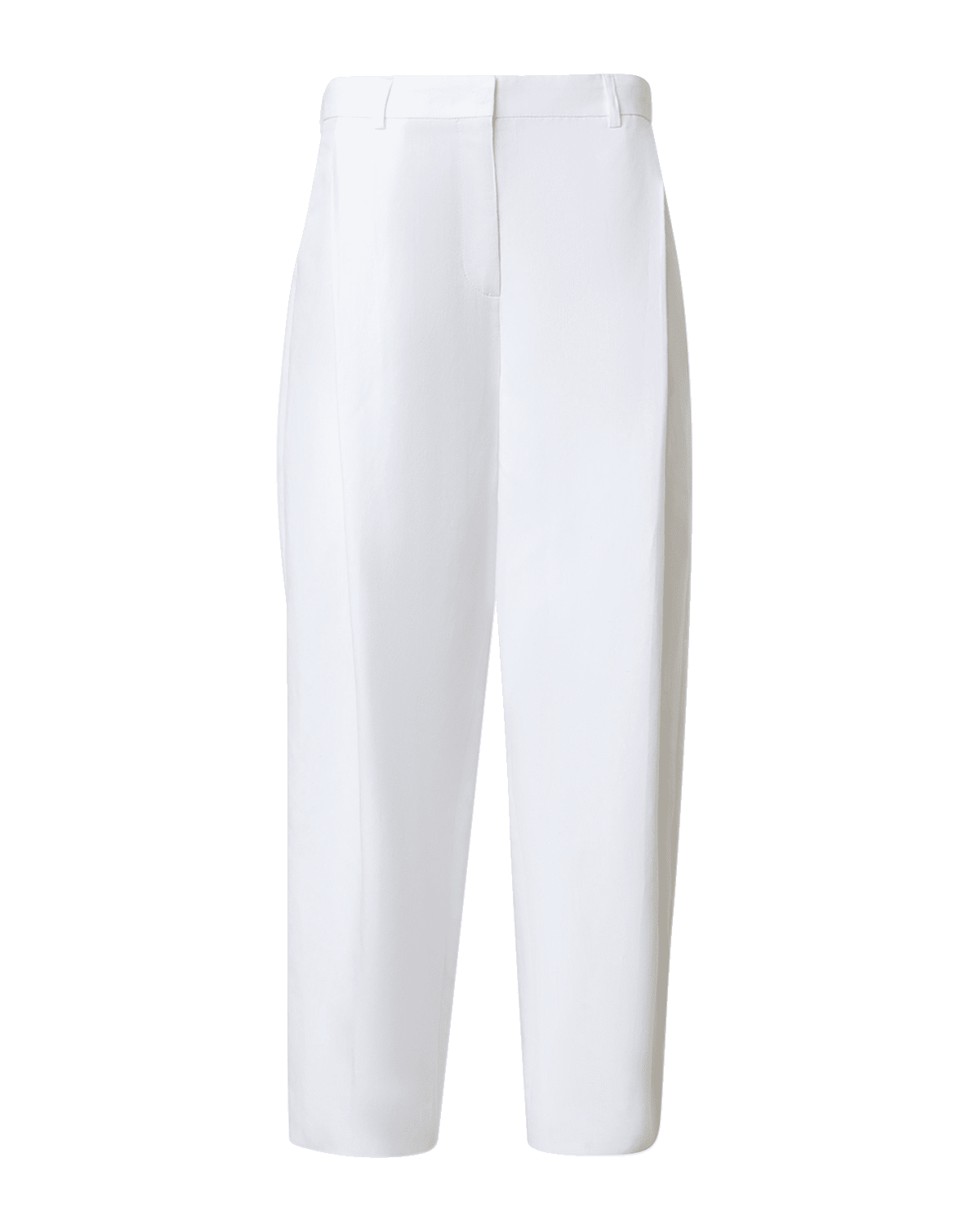 Akris punto Flori Pleated Straight-Leg Ankle Linen Pants