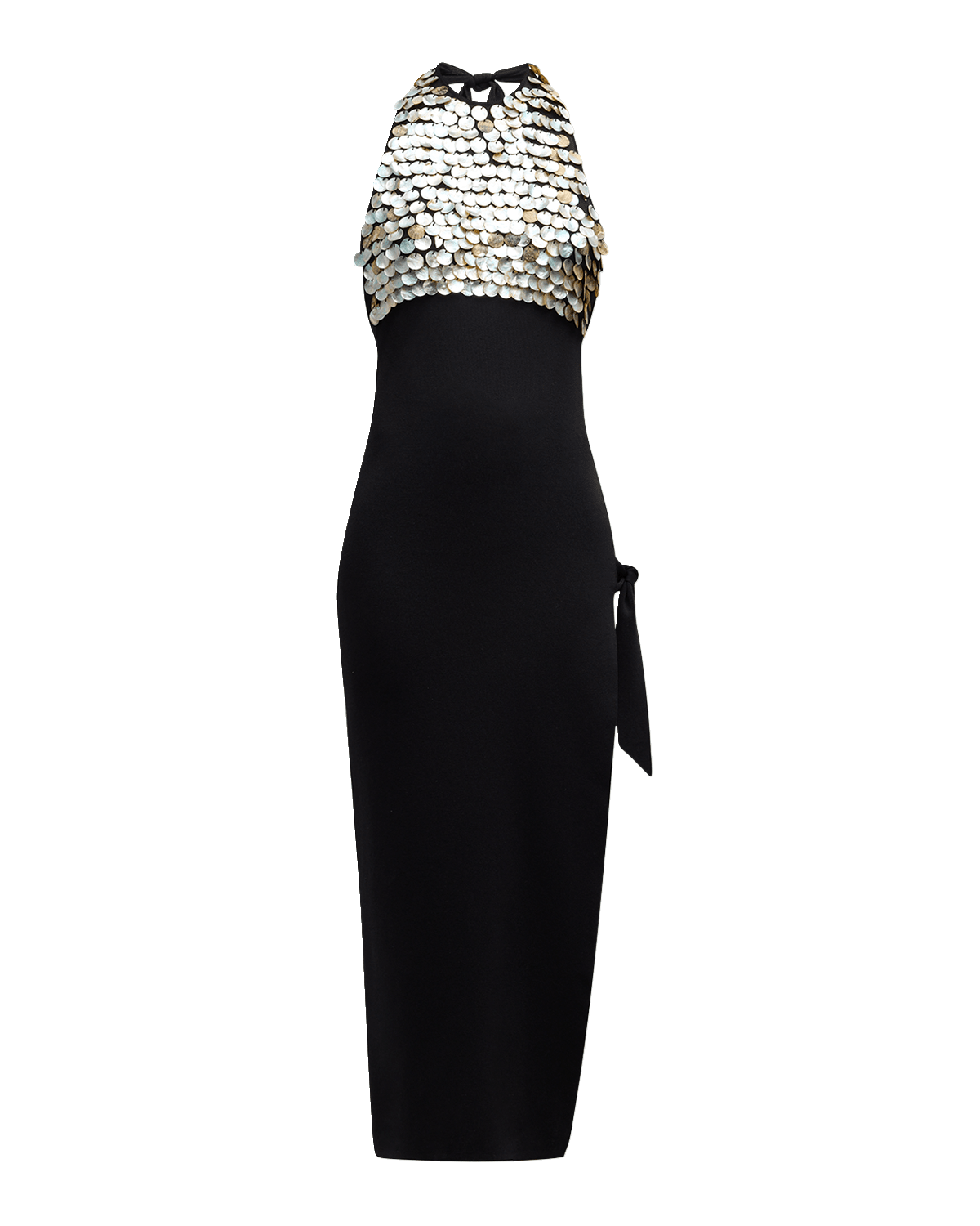 SIMONMILLER Junjo Sequin-Embellished Knit Halter Dress