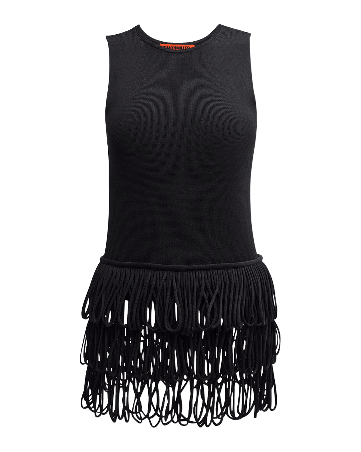 SIMONMILLER Hartland Sleeveless Fringe-Hem Top