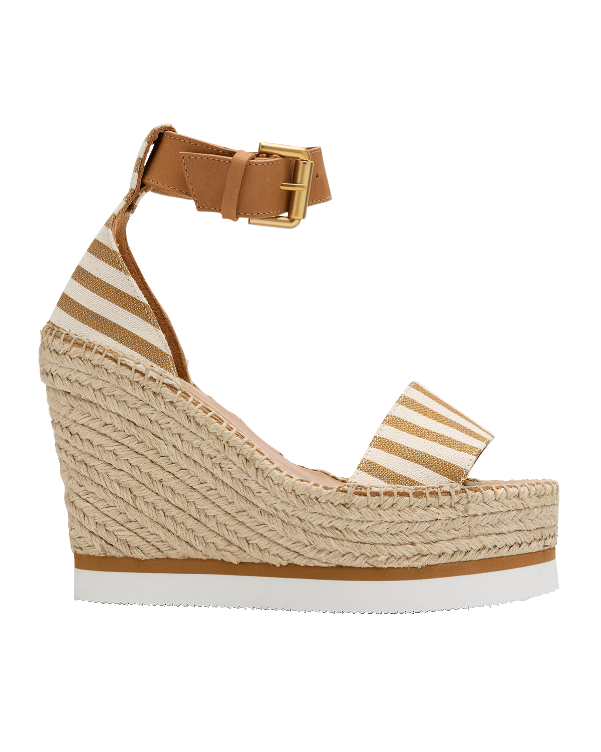 See by Chloe Glyn Stripe Wedge Espadrille Sandals