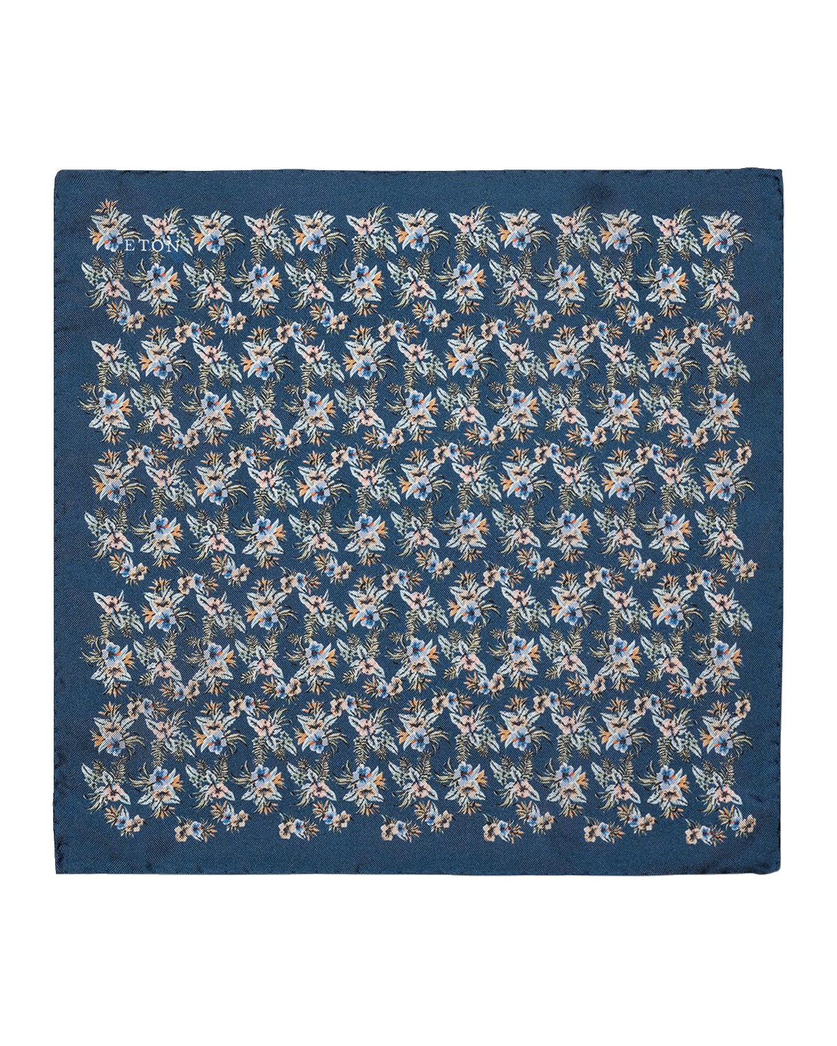 Eton Men's Floral-Print Silk Pocket Square