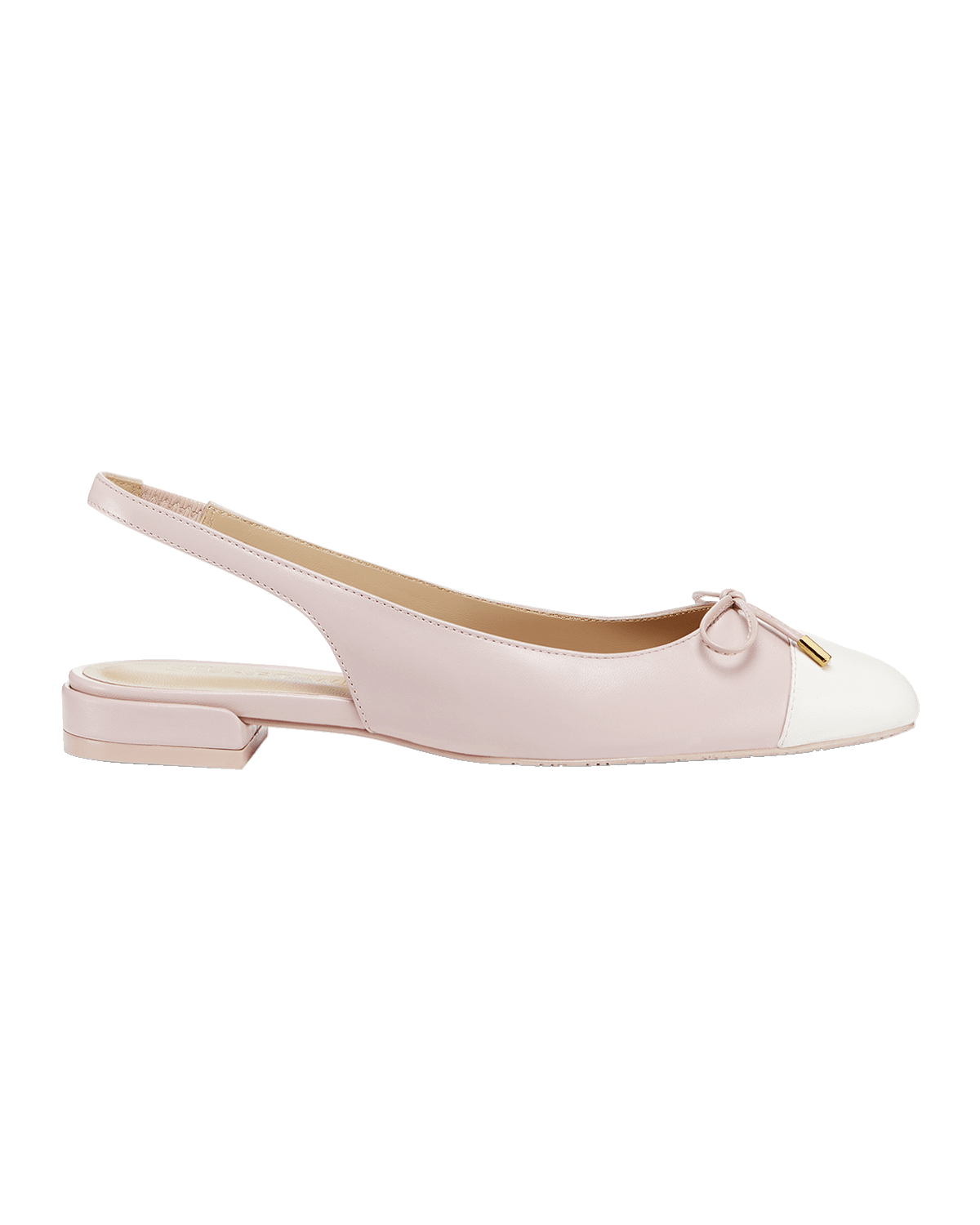 Stuart Weitzman Sleek Bicolor Slingback Ballerina Flats