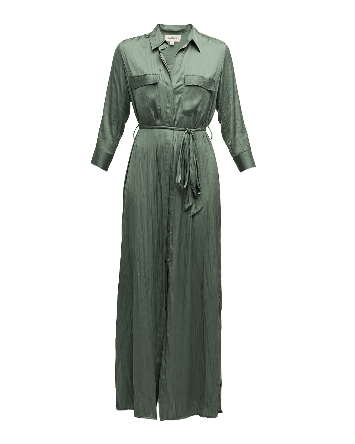 L'Agence Cammi Silky Maxi Shirtdress