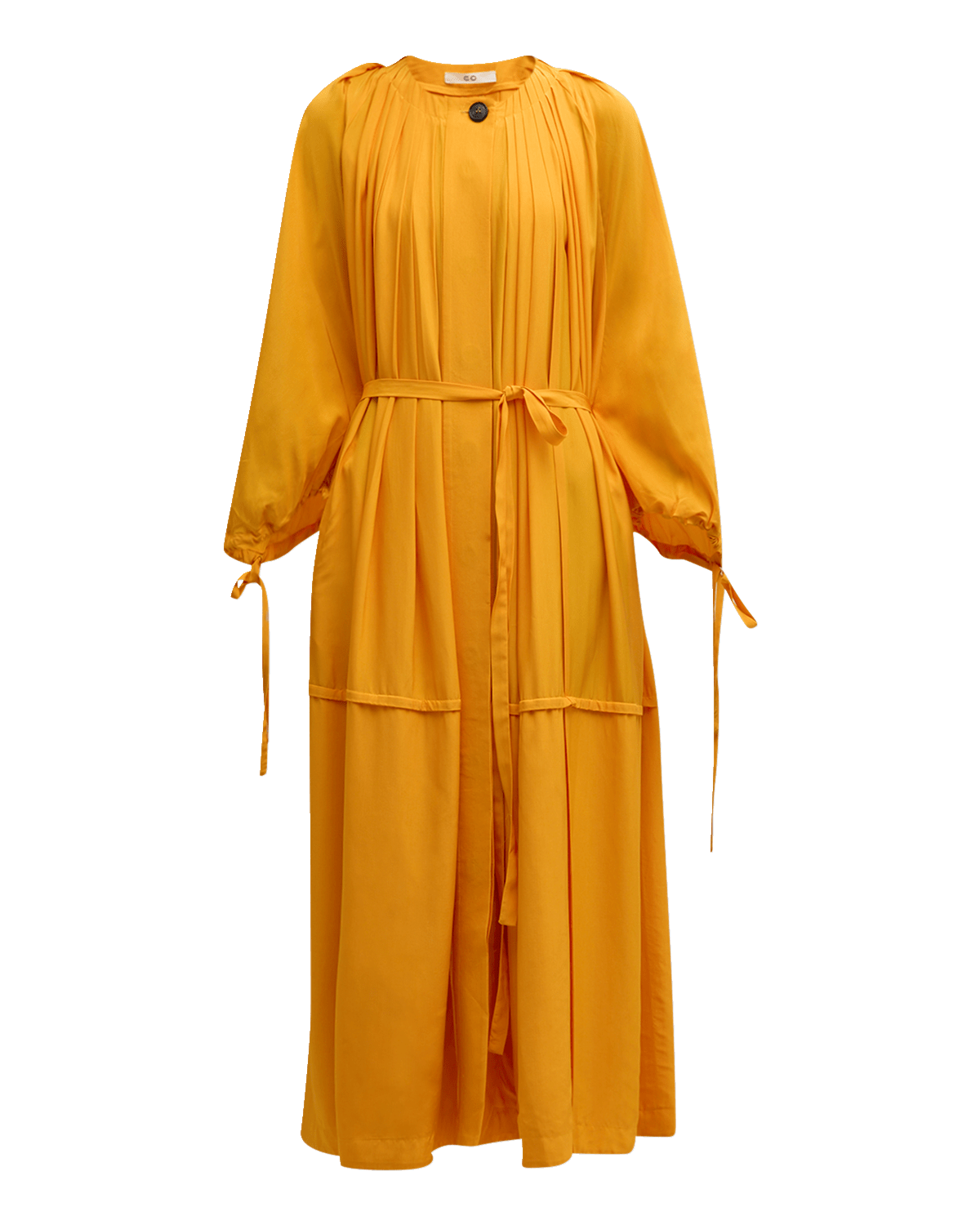 Co Long-Sleeve Belted Bubble Maxi Dress