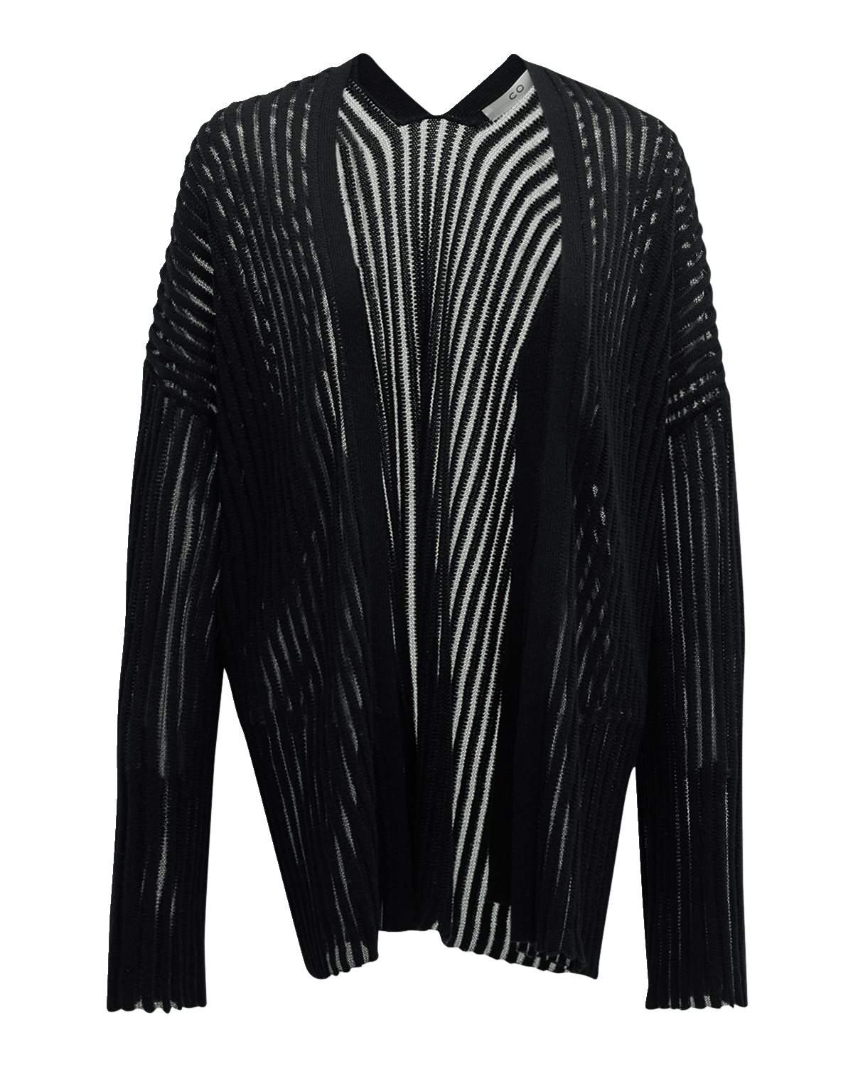 Co Sheer Cashmere-Silk Rib Cardigan