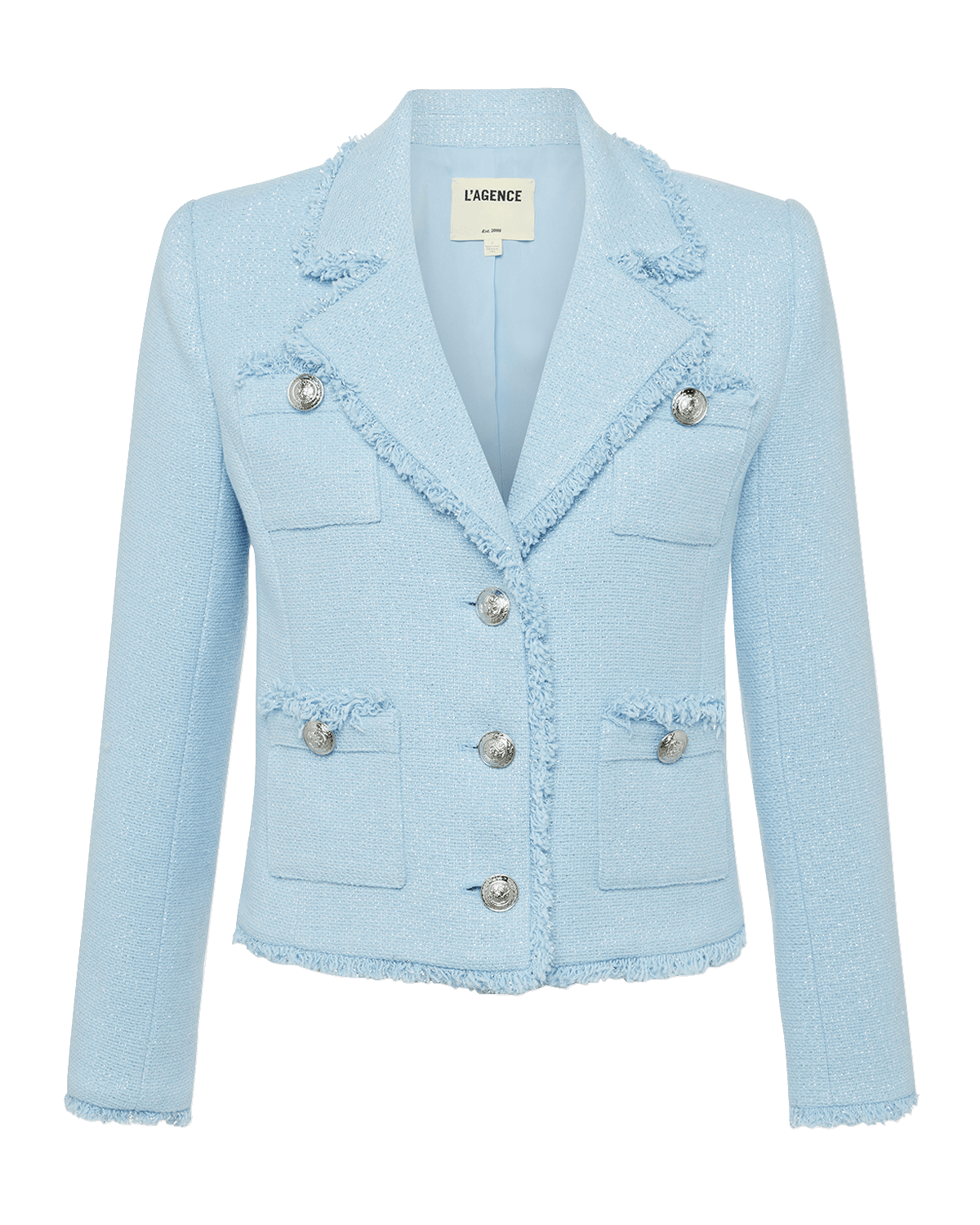 L'Agence Sylvia Metallic Tweed Jacket