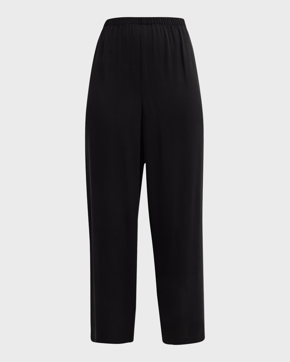 Eileen Fisher Petite Cropped Straight-Leg Silk Pants