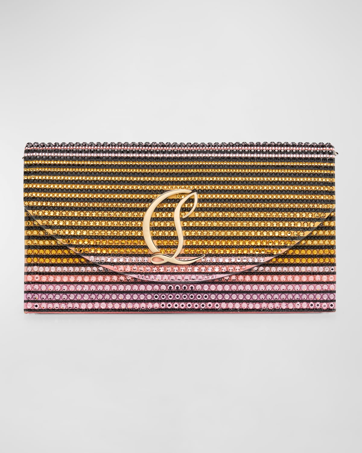 Christian Louboutin Loubi54 Wallet on Chain in Strass Crepe Satin