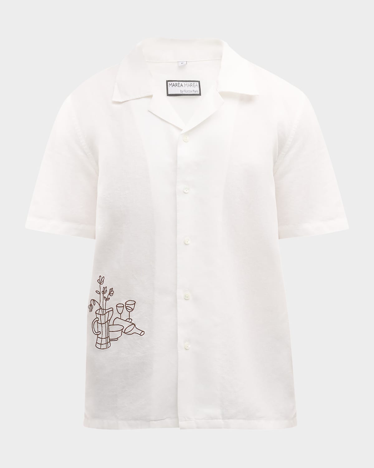 Marea Marea x Flottix Paris Men's Embroidered Camp Shirt