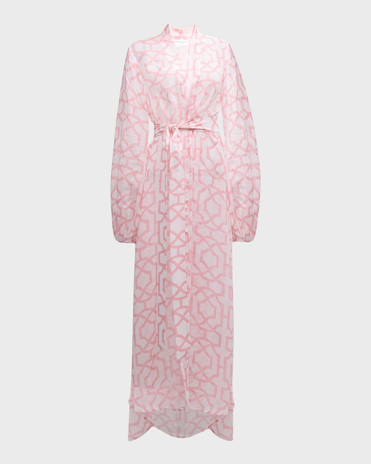 Alexandra Miro Greta Two-Tone Tile Gown