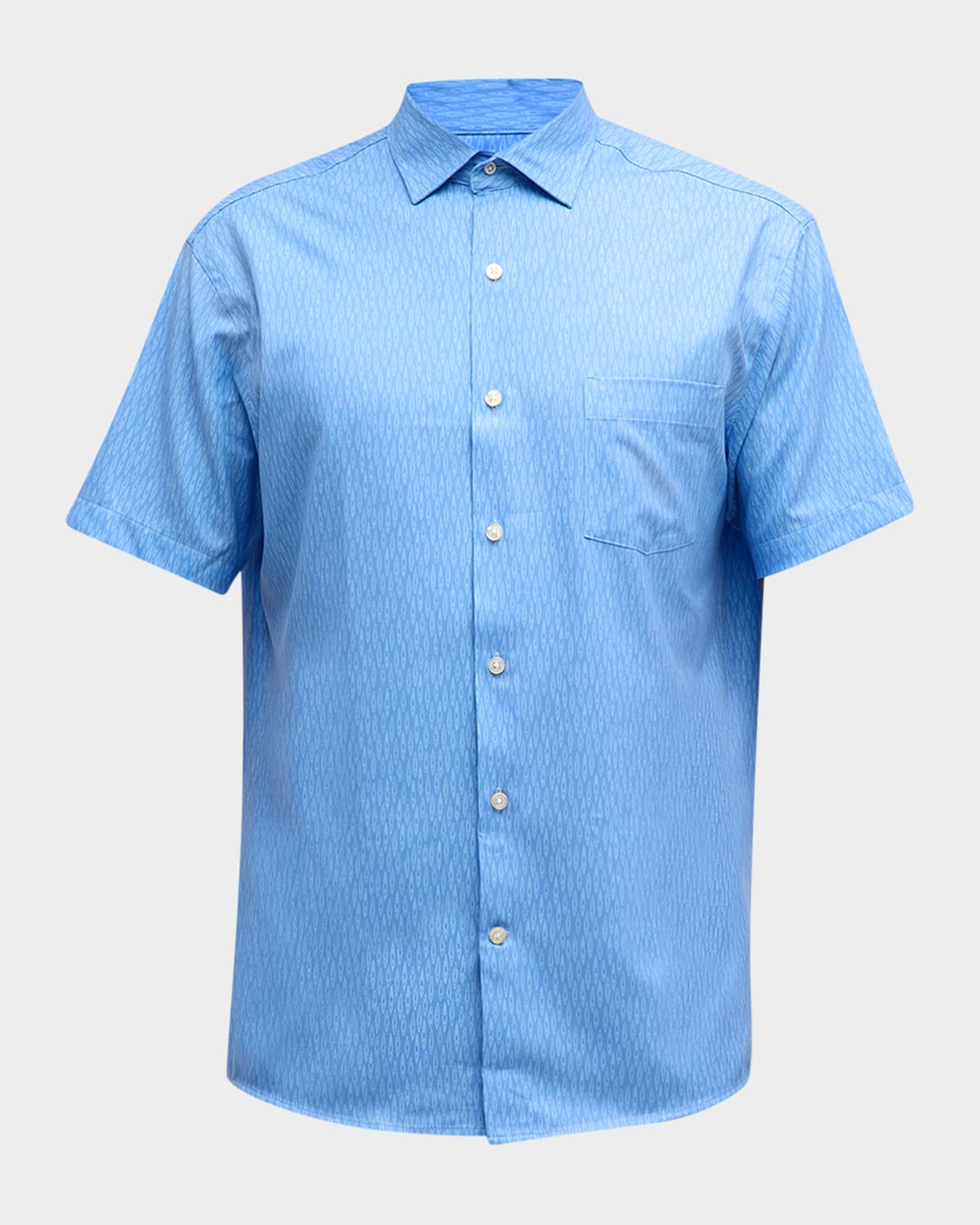 Peter Millar Men's Kayak Performance Poplin Short-Sleeve Shirt