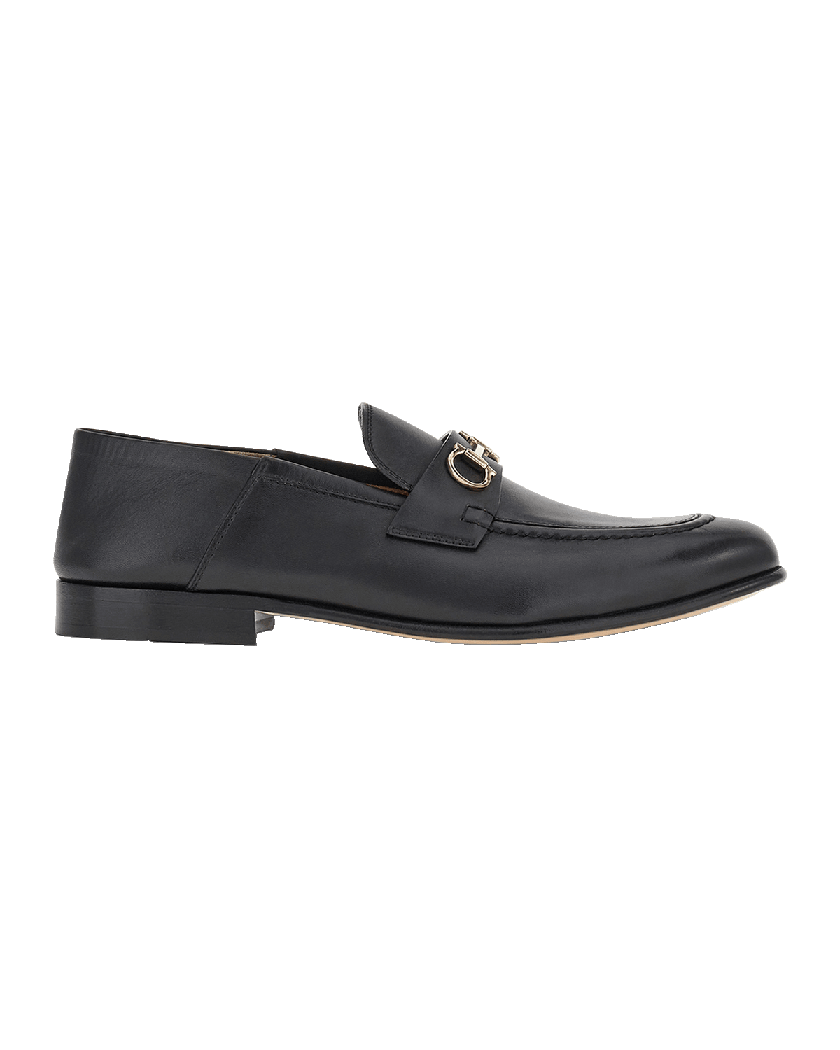 Ferragamo Ottone Leather Slide Bit Loafers