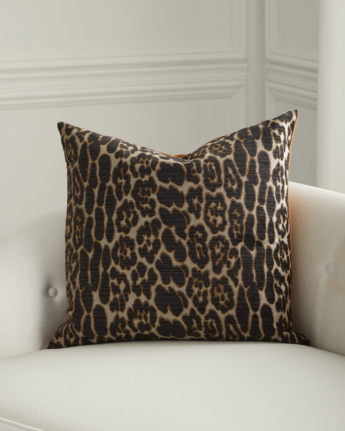 D.V. KAP Home Ellina Espresso Leopard-Pattern Pillow