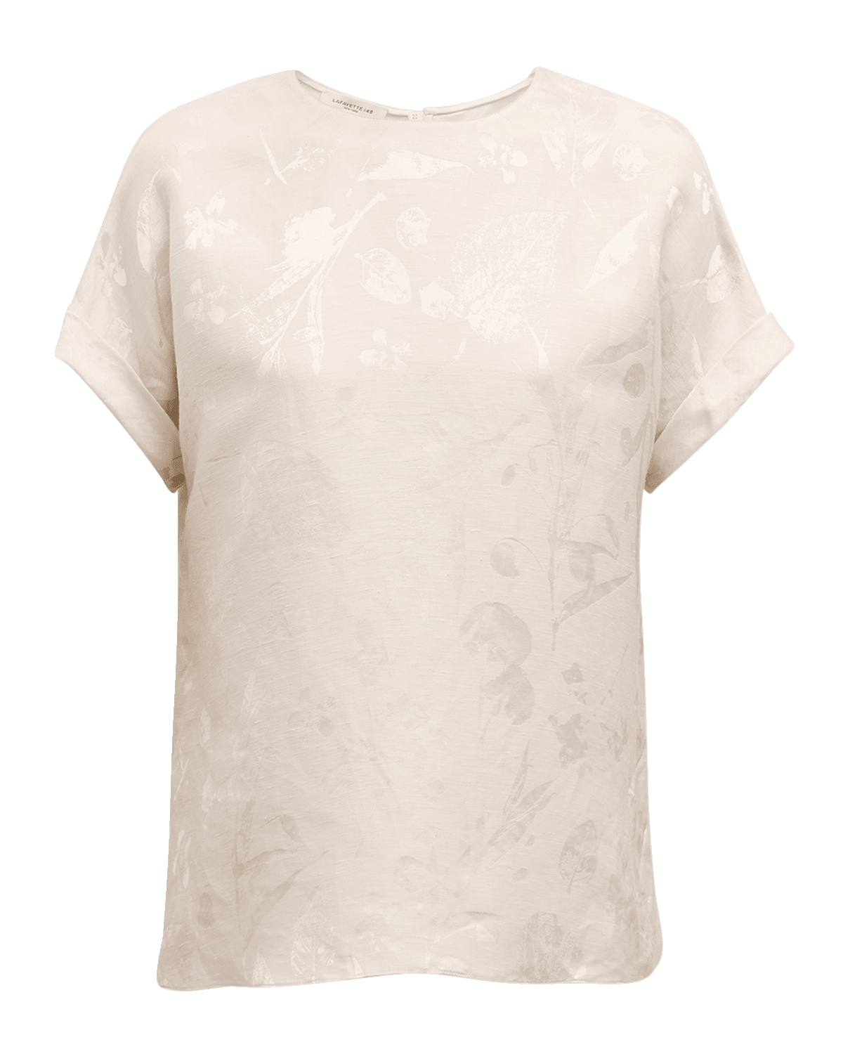 Lafayette 148 New York Dolman-Sleeve Floral Jacquard Blouse