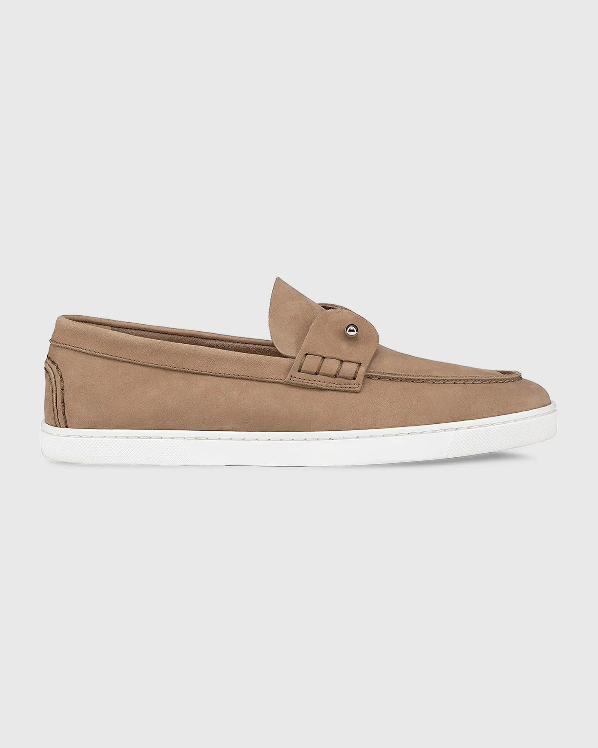 Christian Louboutin Men's Chambeliboat Nubuck Boat Shoes