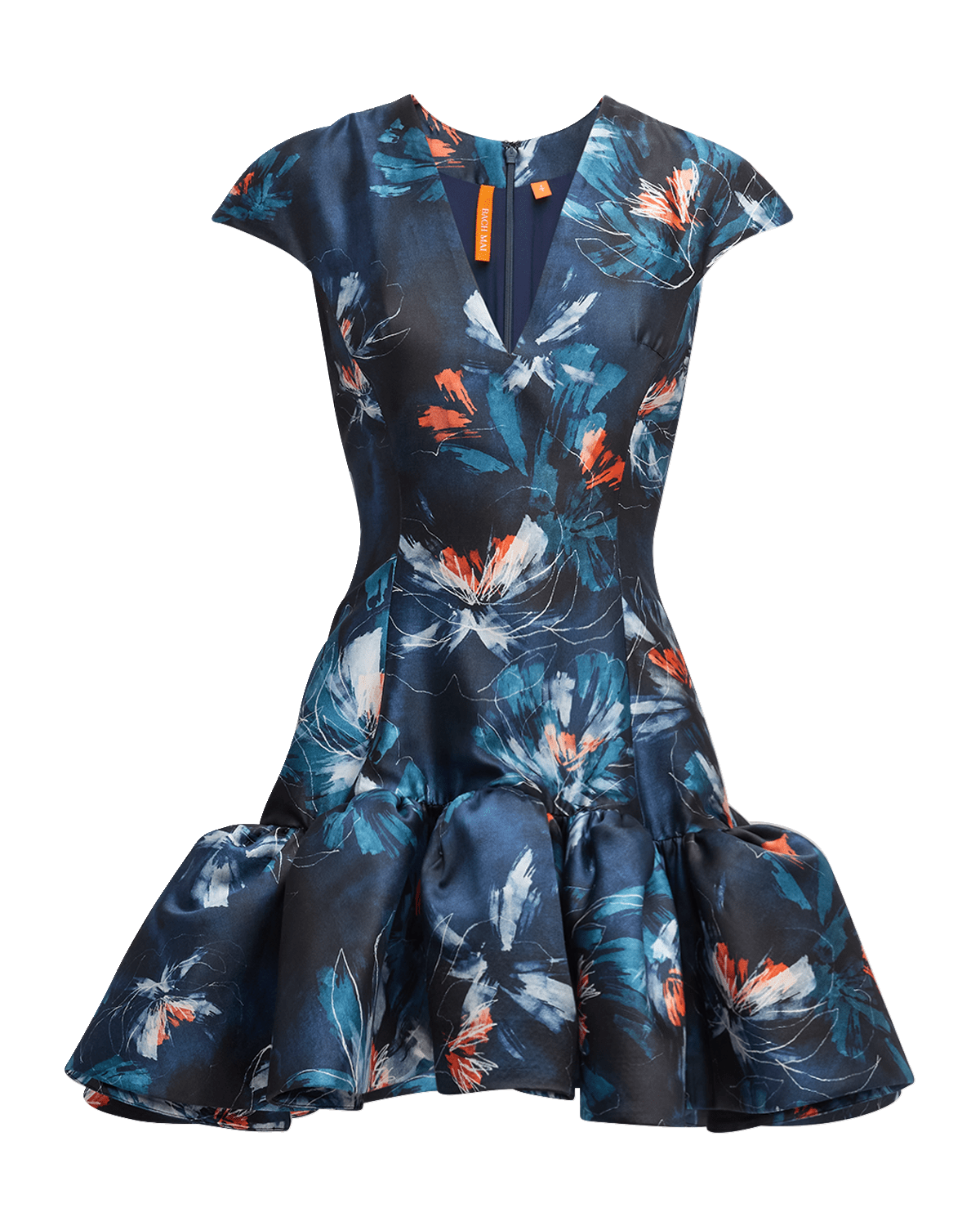 Bach Mai Floral Print Flared Mini Dress