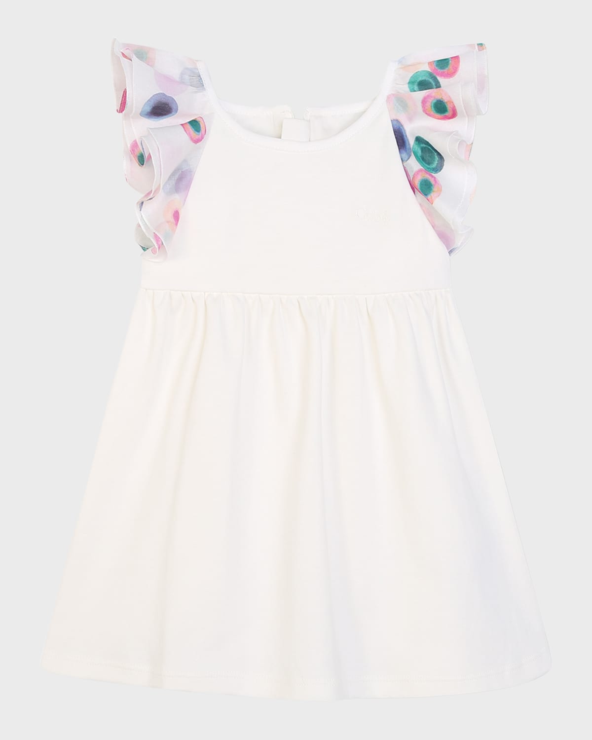 Chloe Girl's Merger Printed Short-Sleeve Dress, Size 12M-3T