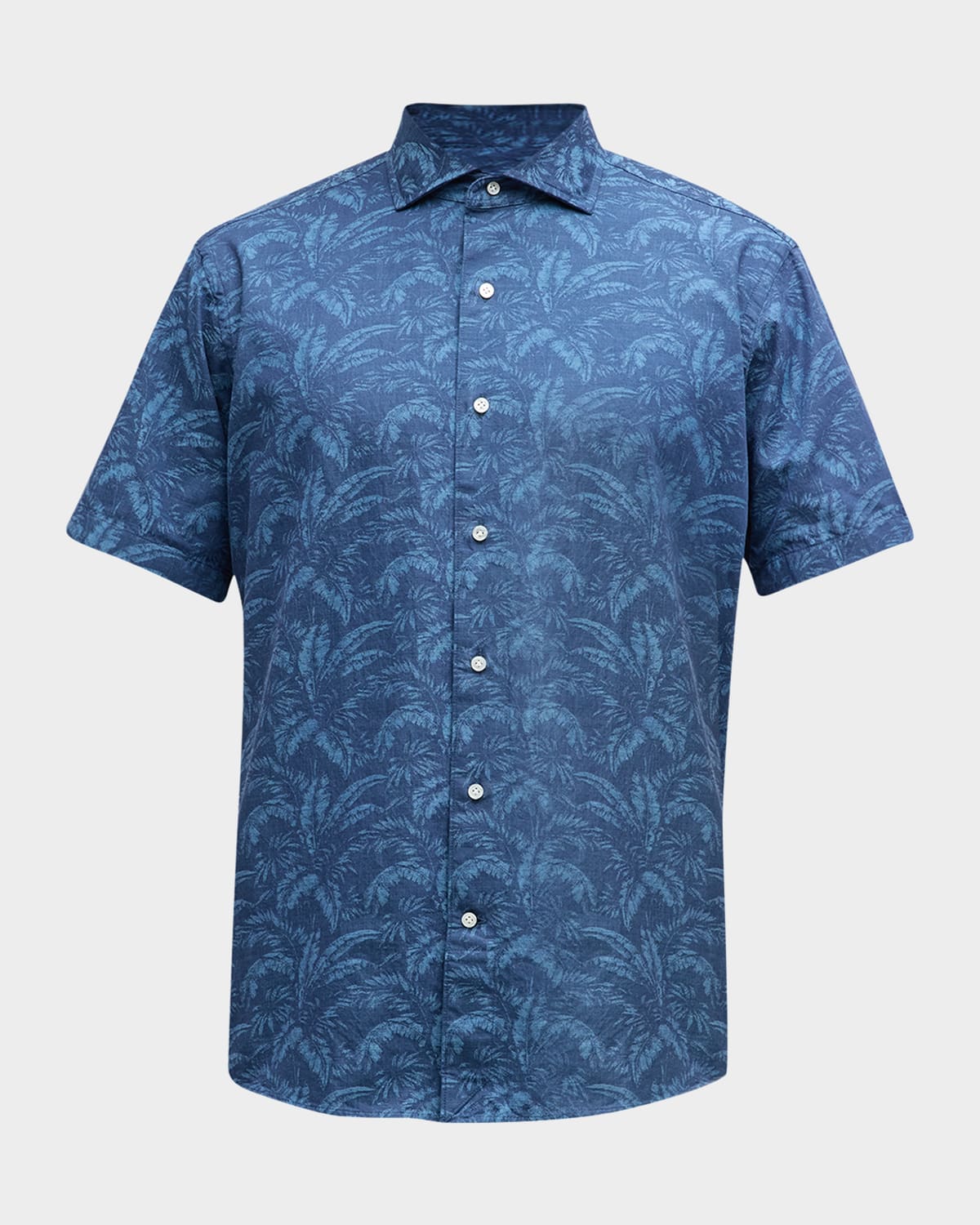 Peter Millar Men's Marius Cotton Tropical-Print Short-Sleeve Shirt