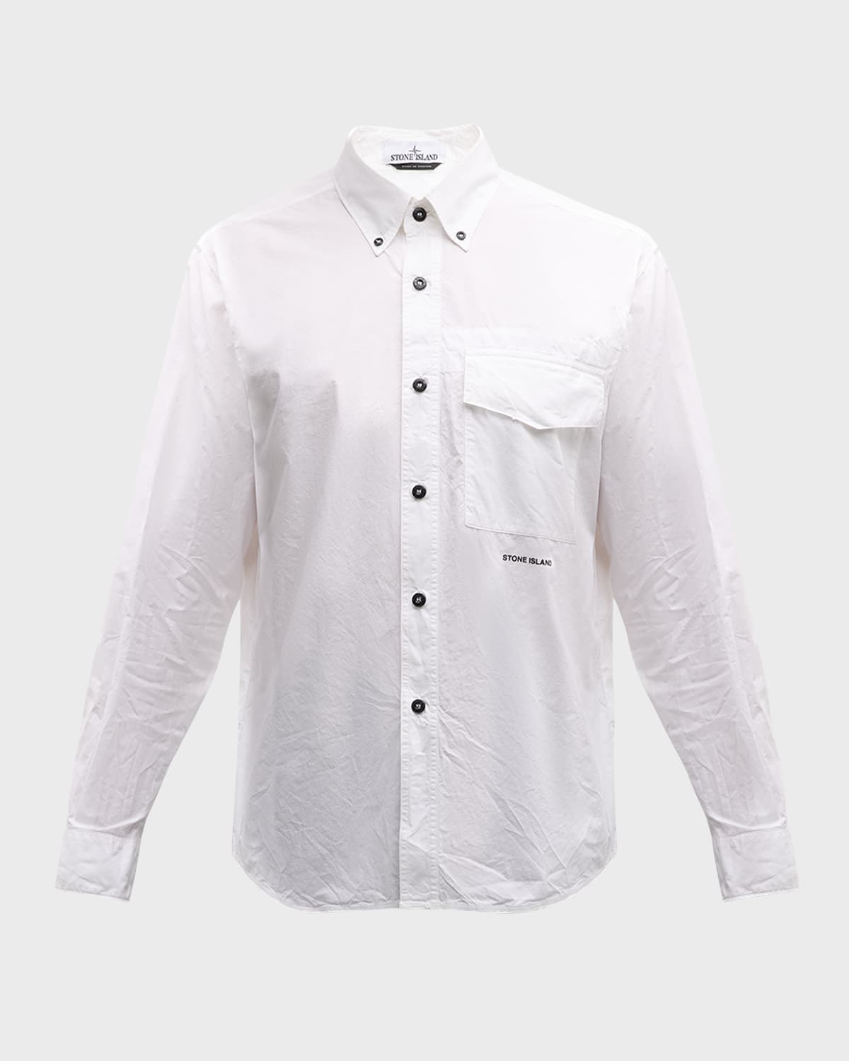 Stone Island Men's Contrast-Button Overshirt