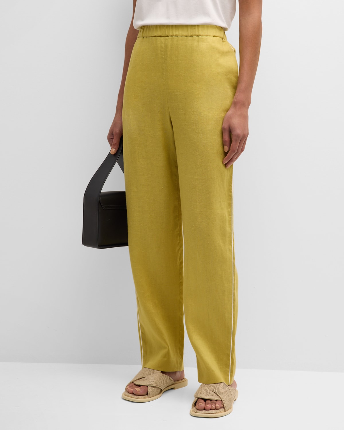 FABIANA FILIPPI High-Rise Straight-Leg Linen Trousers
