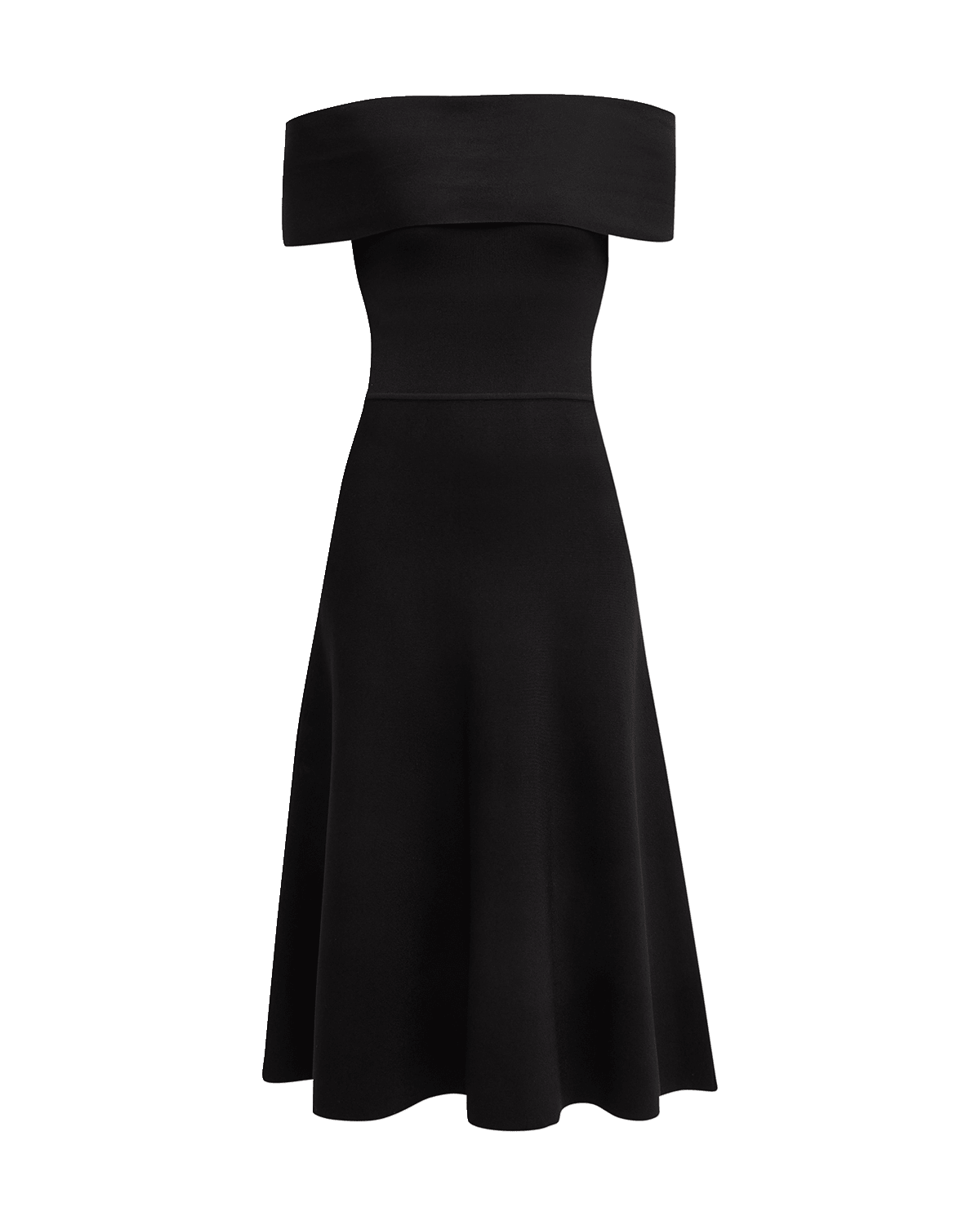 FABIANA FILIPPI Off-Shoulder A-Line Knit Midi Dress