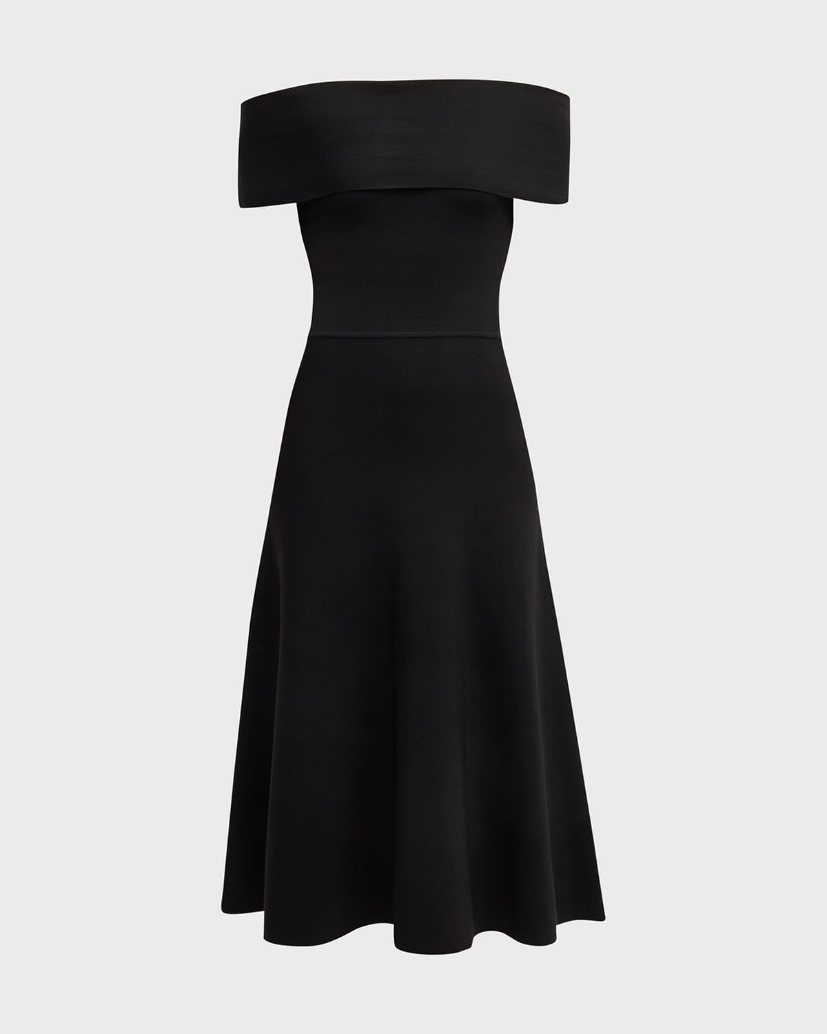 FABIANA FILIPPI Off-Shoulder A-Line Knit Midi Dress