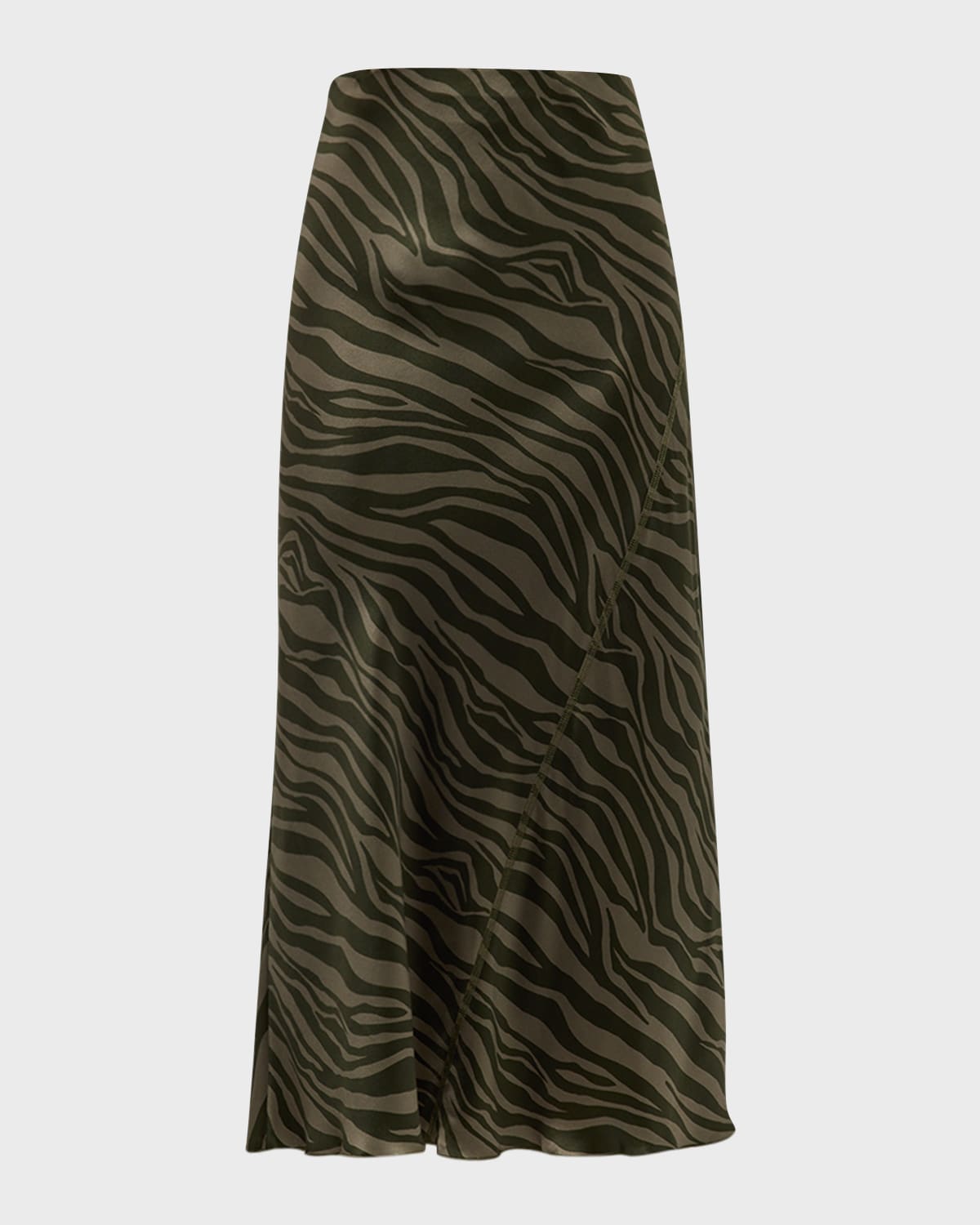 ATM Anthony Thomas Melillo Silk Charmeuse Zebra Stripe Maxi Skirt