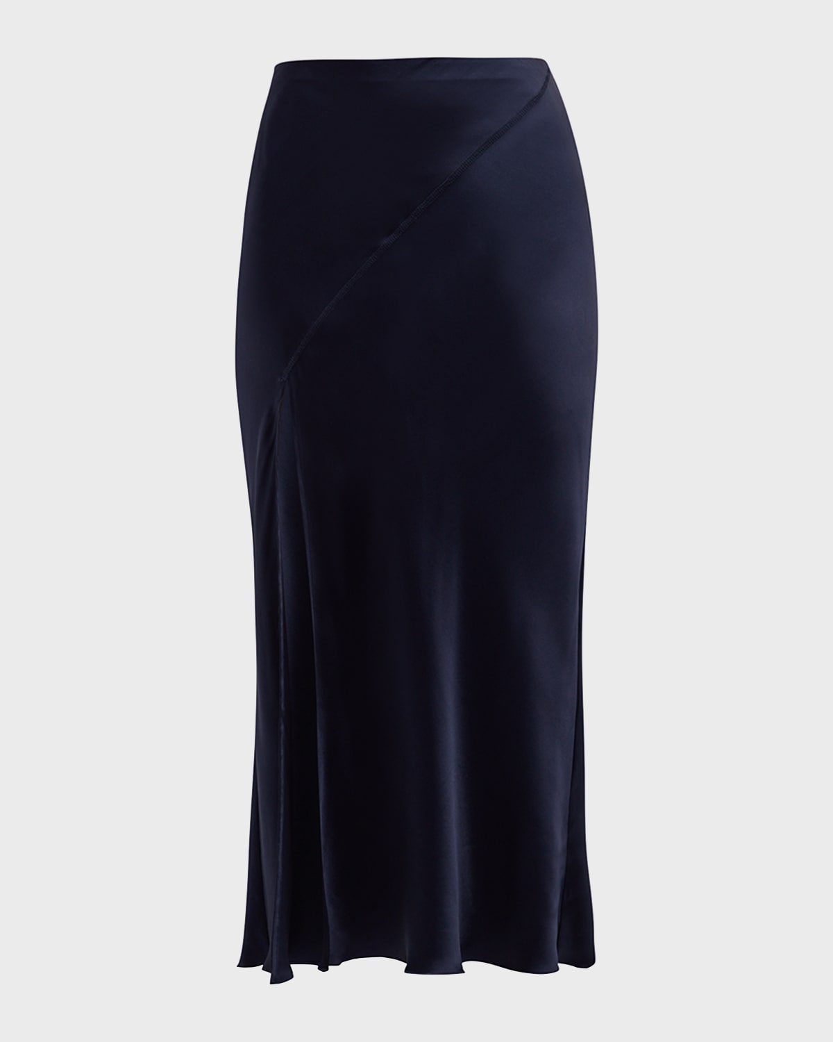 ATM Anthony Thomas Melillo Silk Charmeuse Bias Slit Midi Skirt