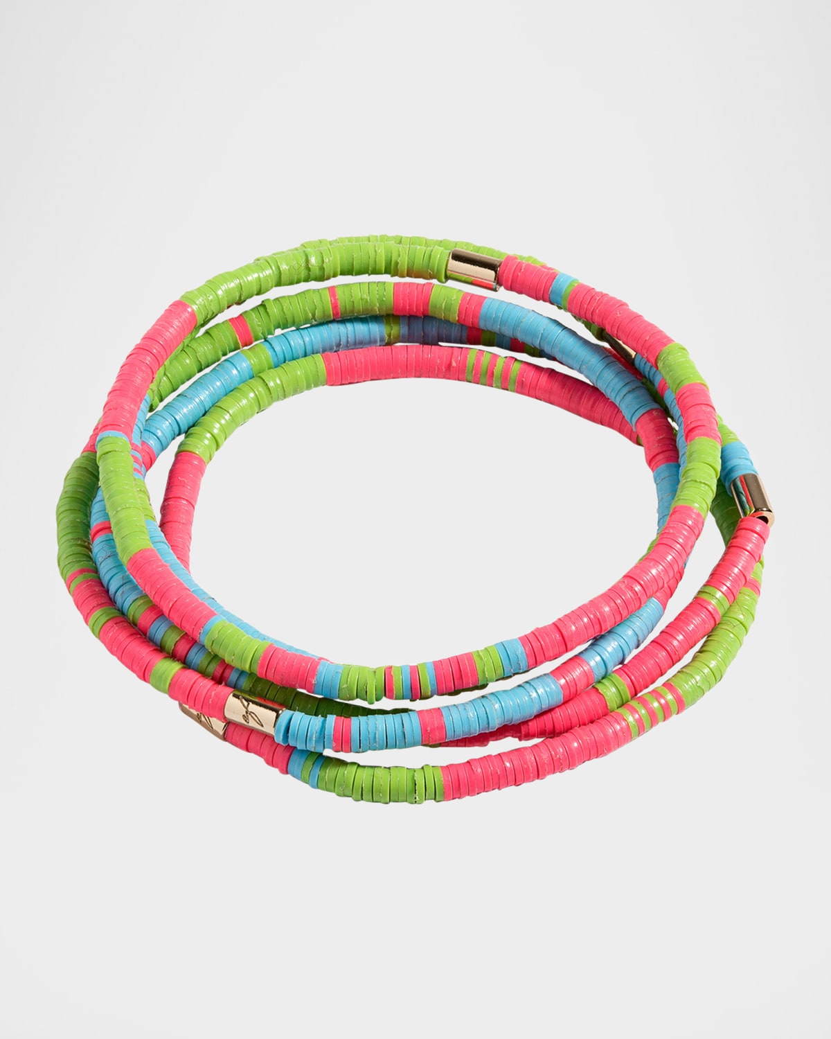 Elsie Frieda Heishi Bead Bracelets, Set of 5