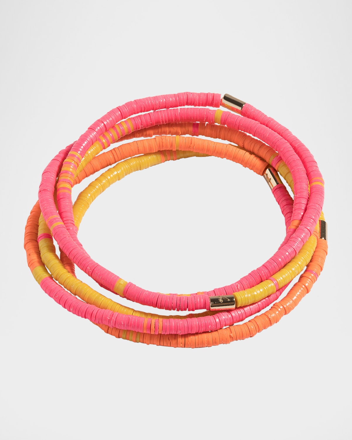 Elsie Frieda Heishi Bead Bracelets, Set of 5