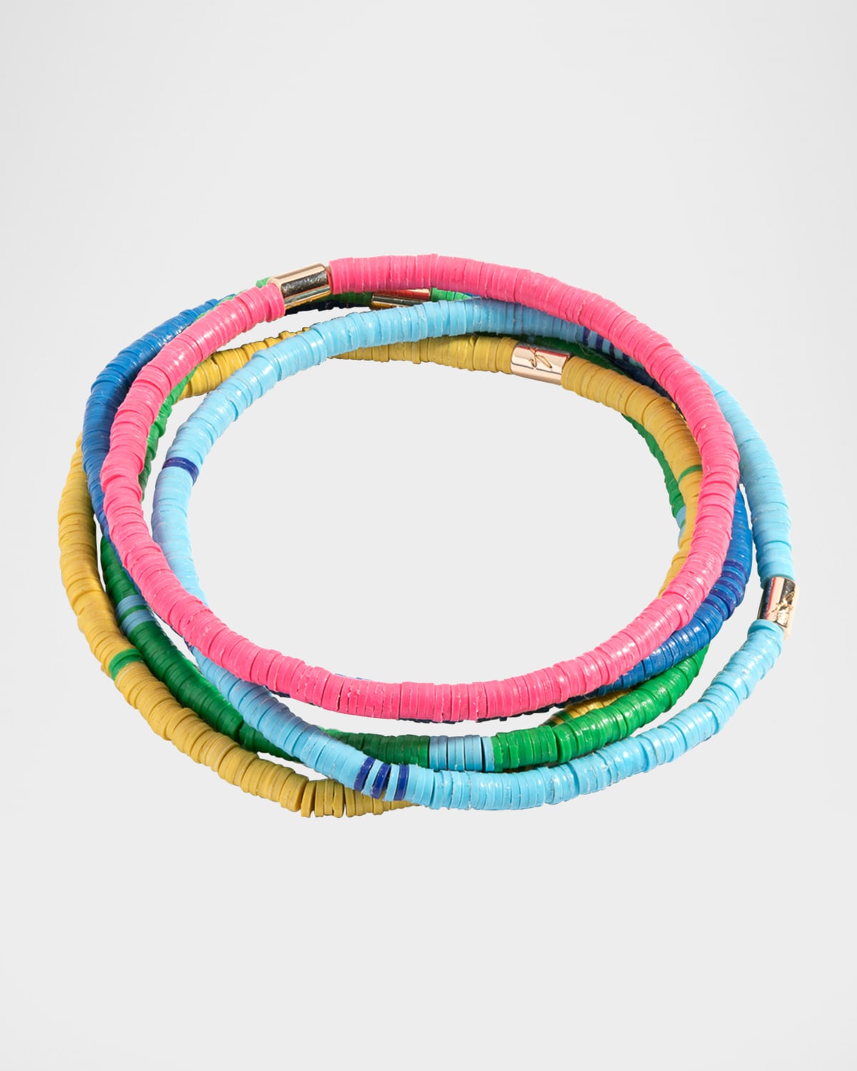 Elsie Frieda Heishi Bead Bracelets, Set of 5
