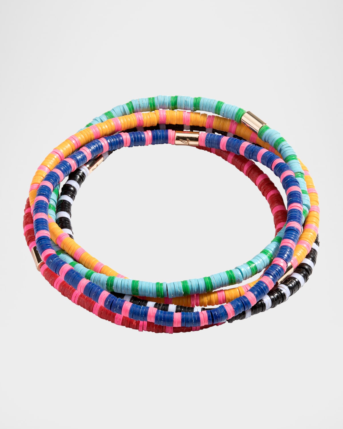 Elsie Frieda Heishi Bead Bracelets, Set of 5