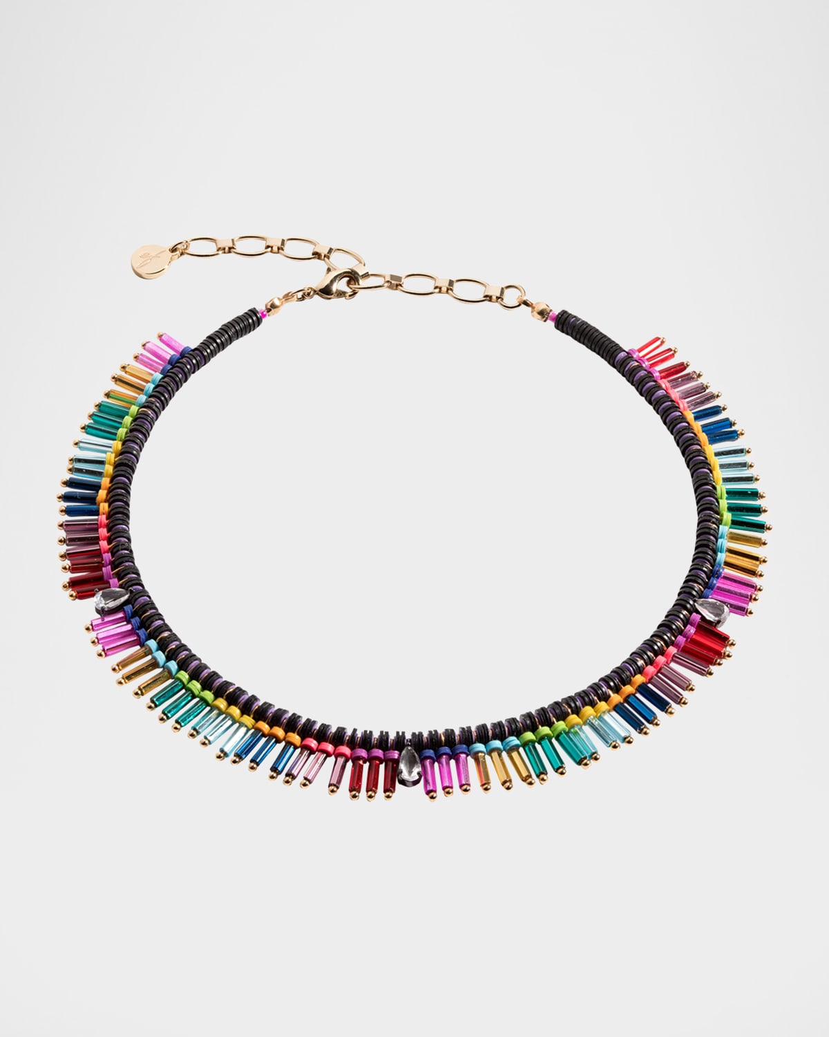 Elsie Frieda On The Fringe Necklace in Lite Brite