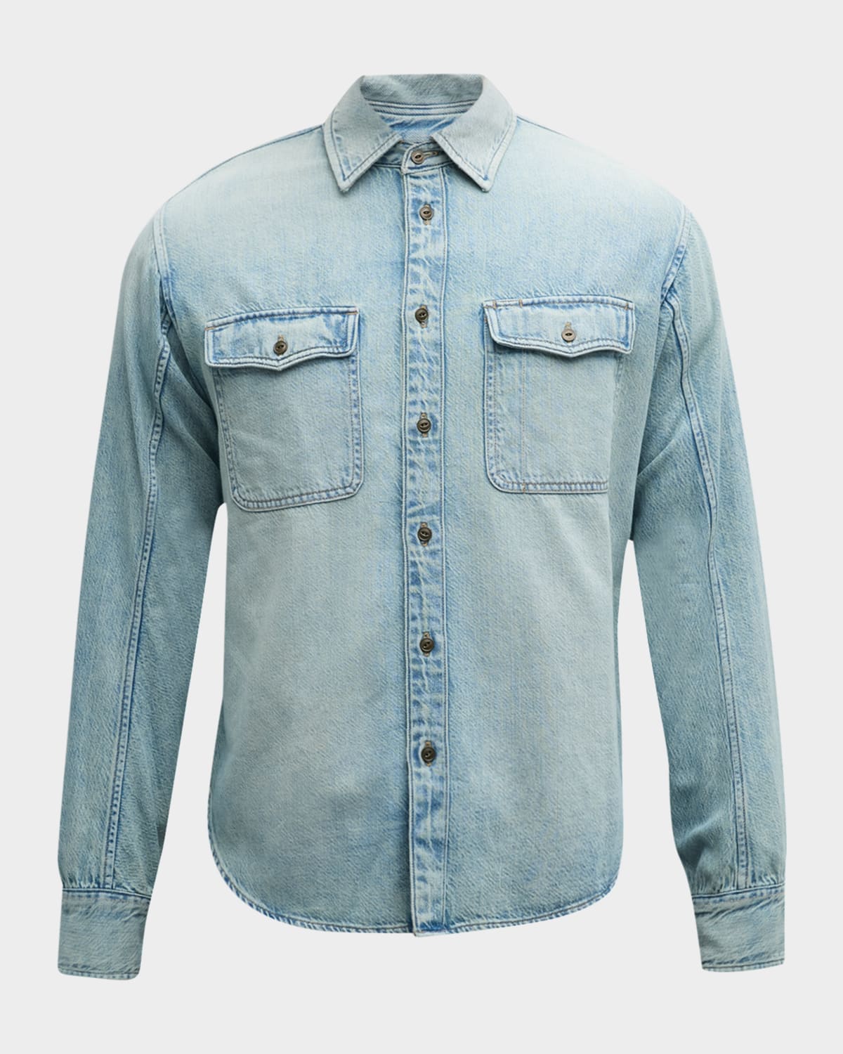 Rag & Bone Men's Jack Denim Engineered Button-Down Shirt