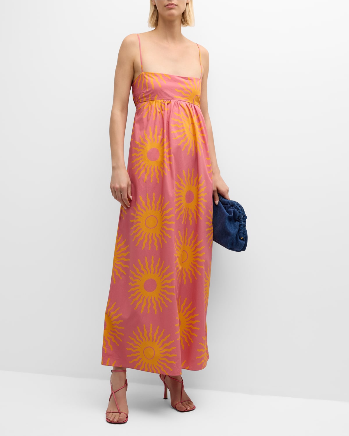 Cala de la Cruz Pala Tie-Back Organic Cotton Midi Dress
